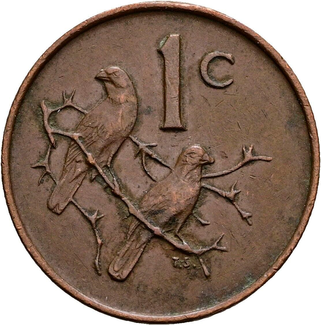 1 Cent 1966 – Rückseite