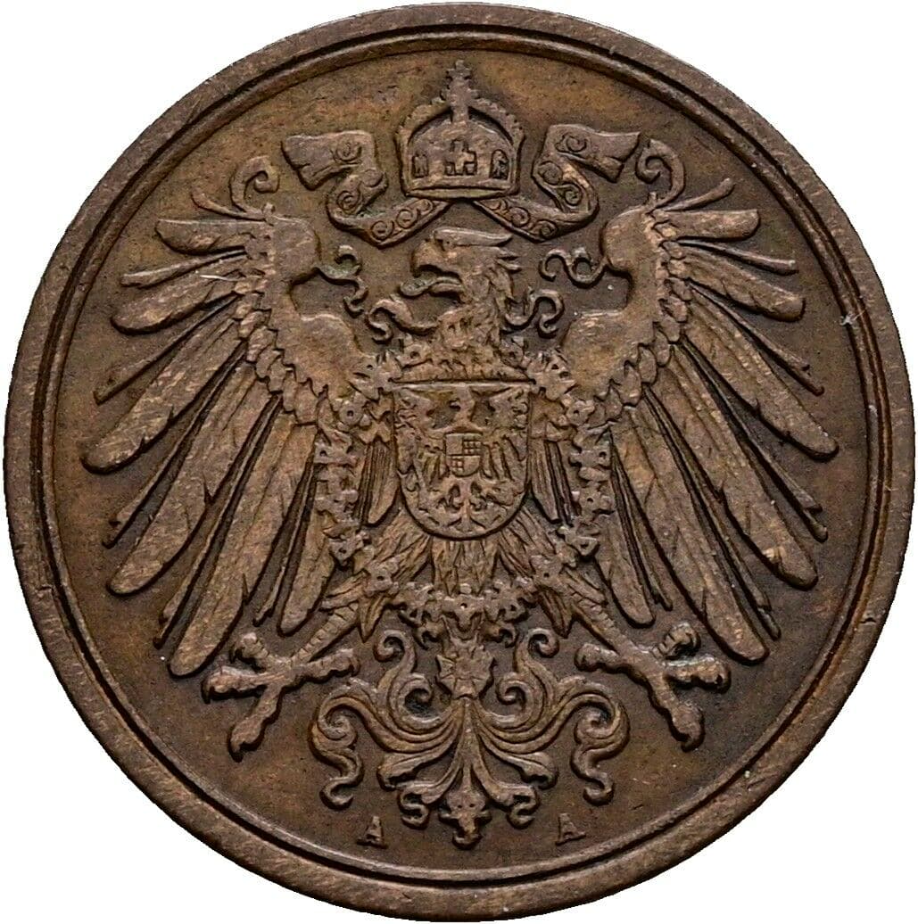 1 Pfennig 1907 A – Rückseite