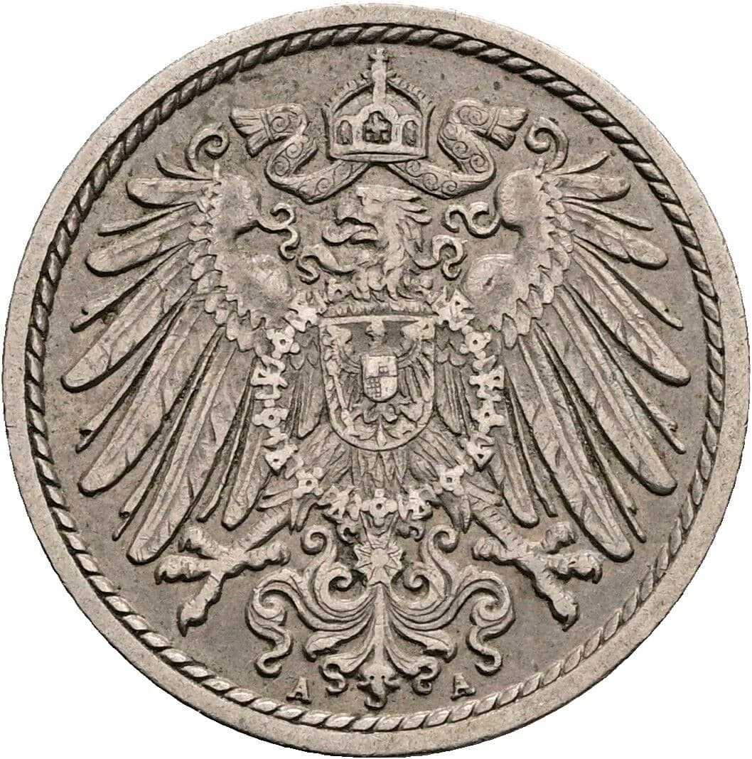 5 Pfennig 1912 A – Rückseite