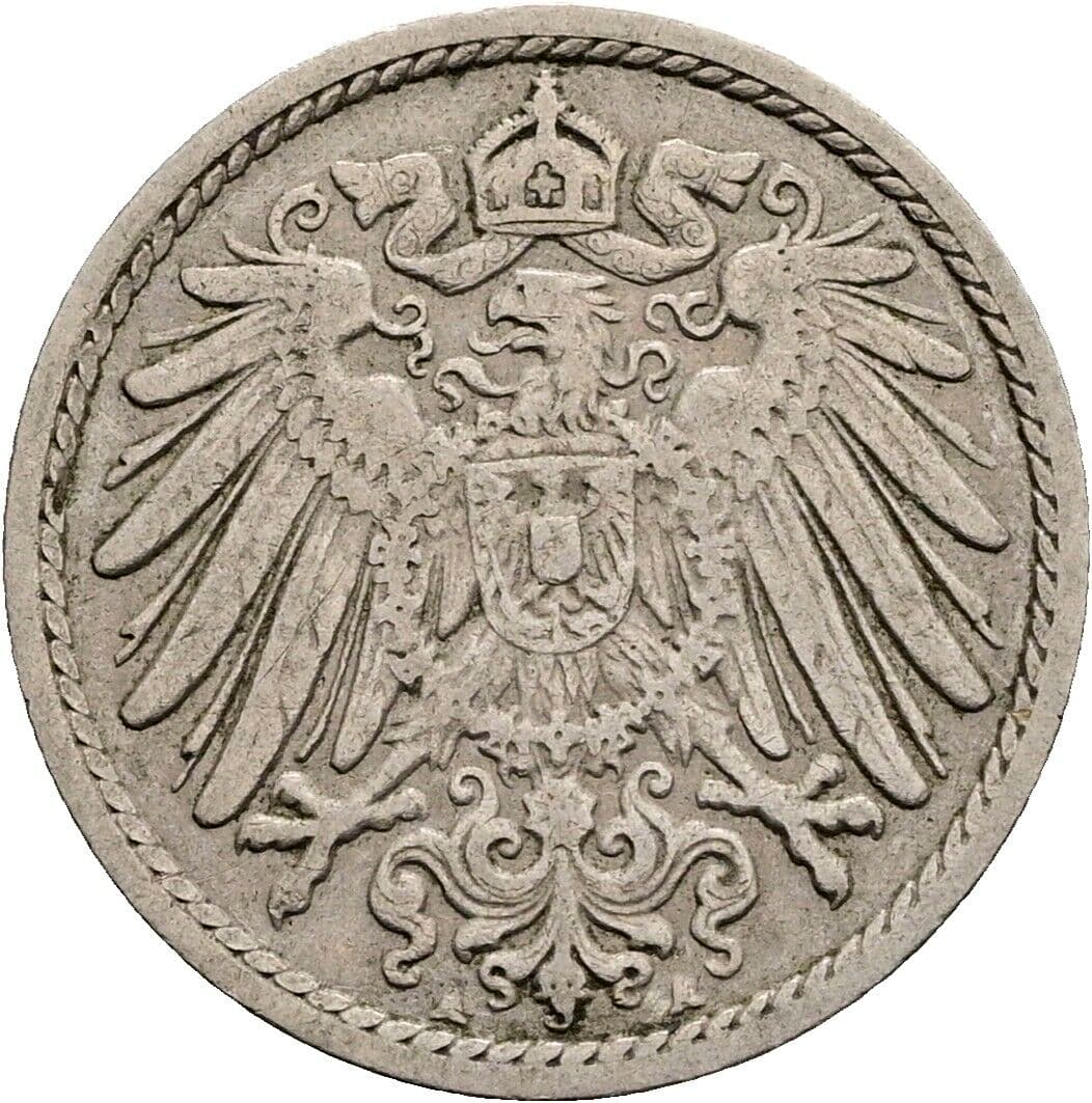 5 Pfennig 1911 A – Rückseite