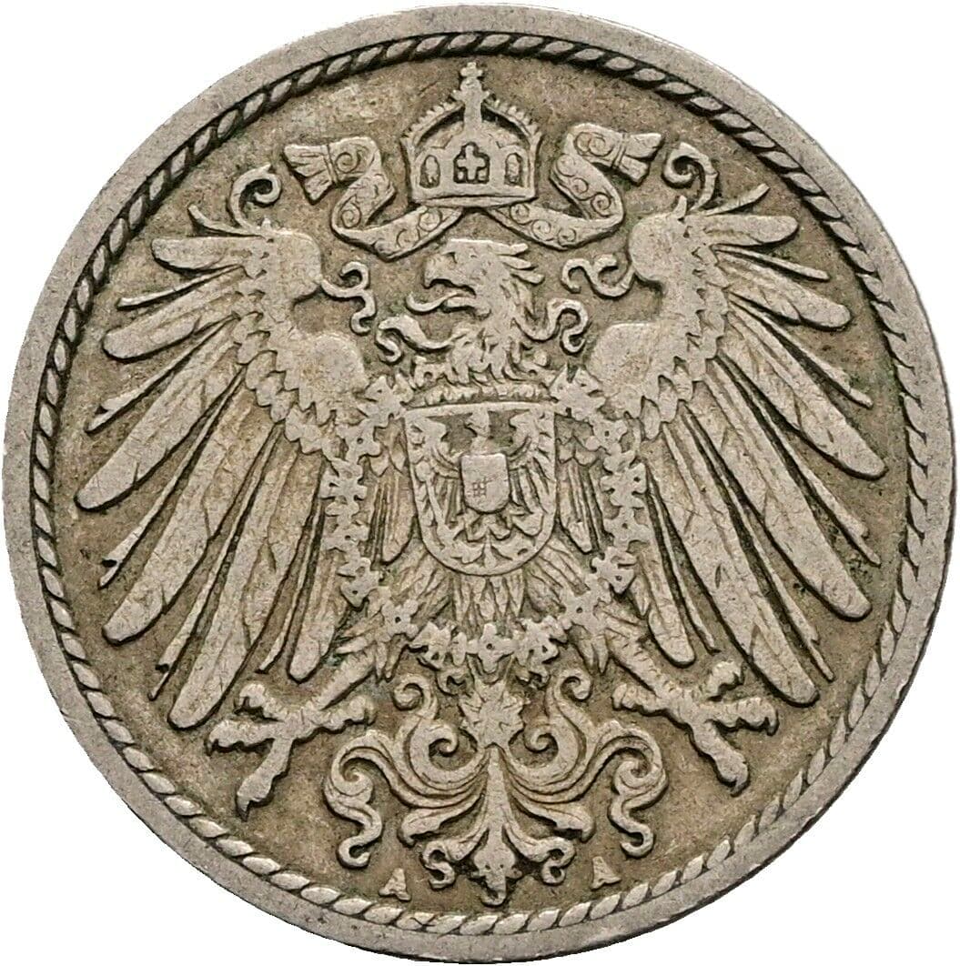 5 Pfennig 1899 A – Rückseite