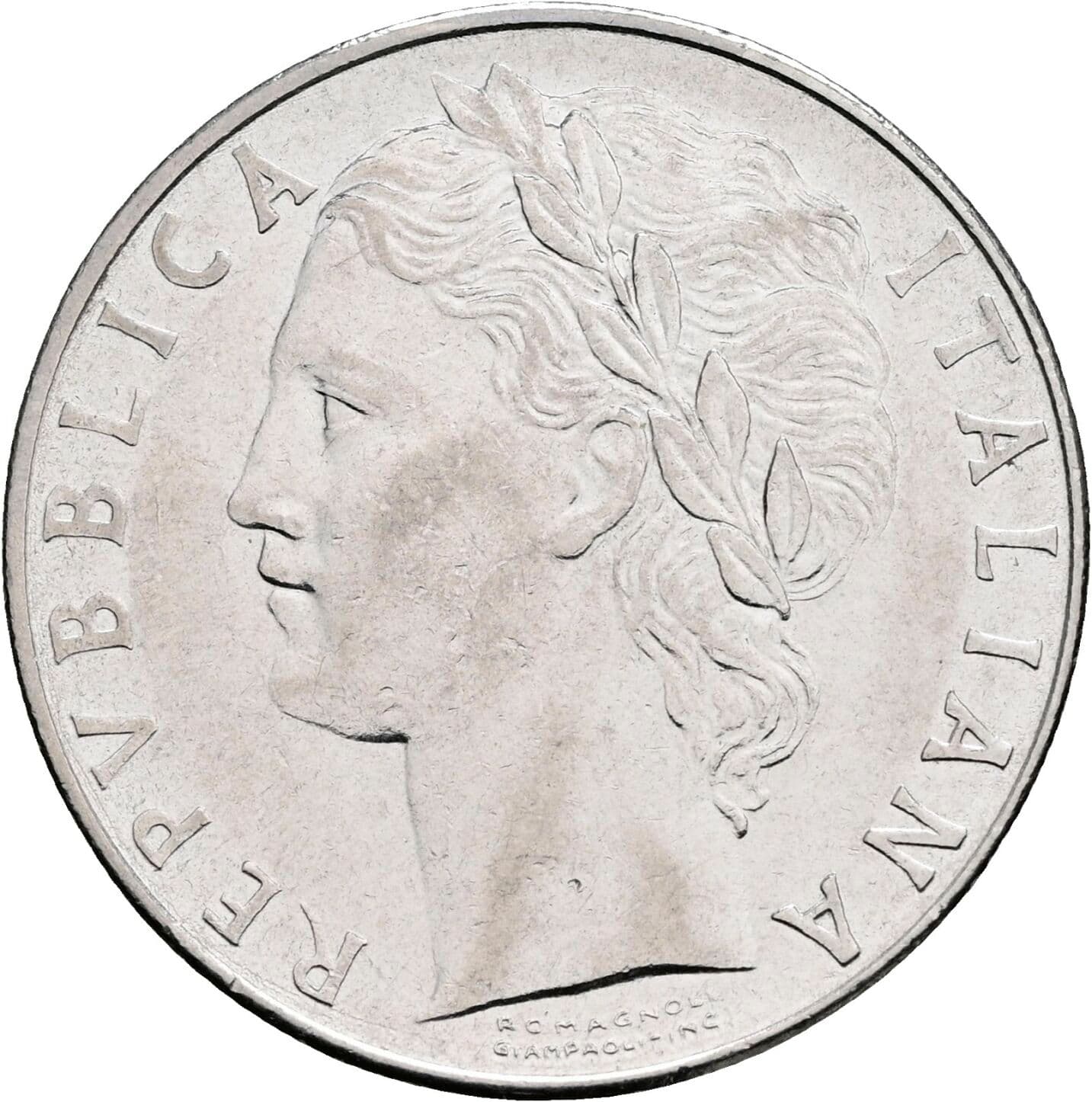 100 Lire 1977 – Vorderseite
