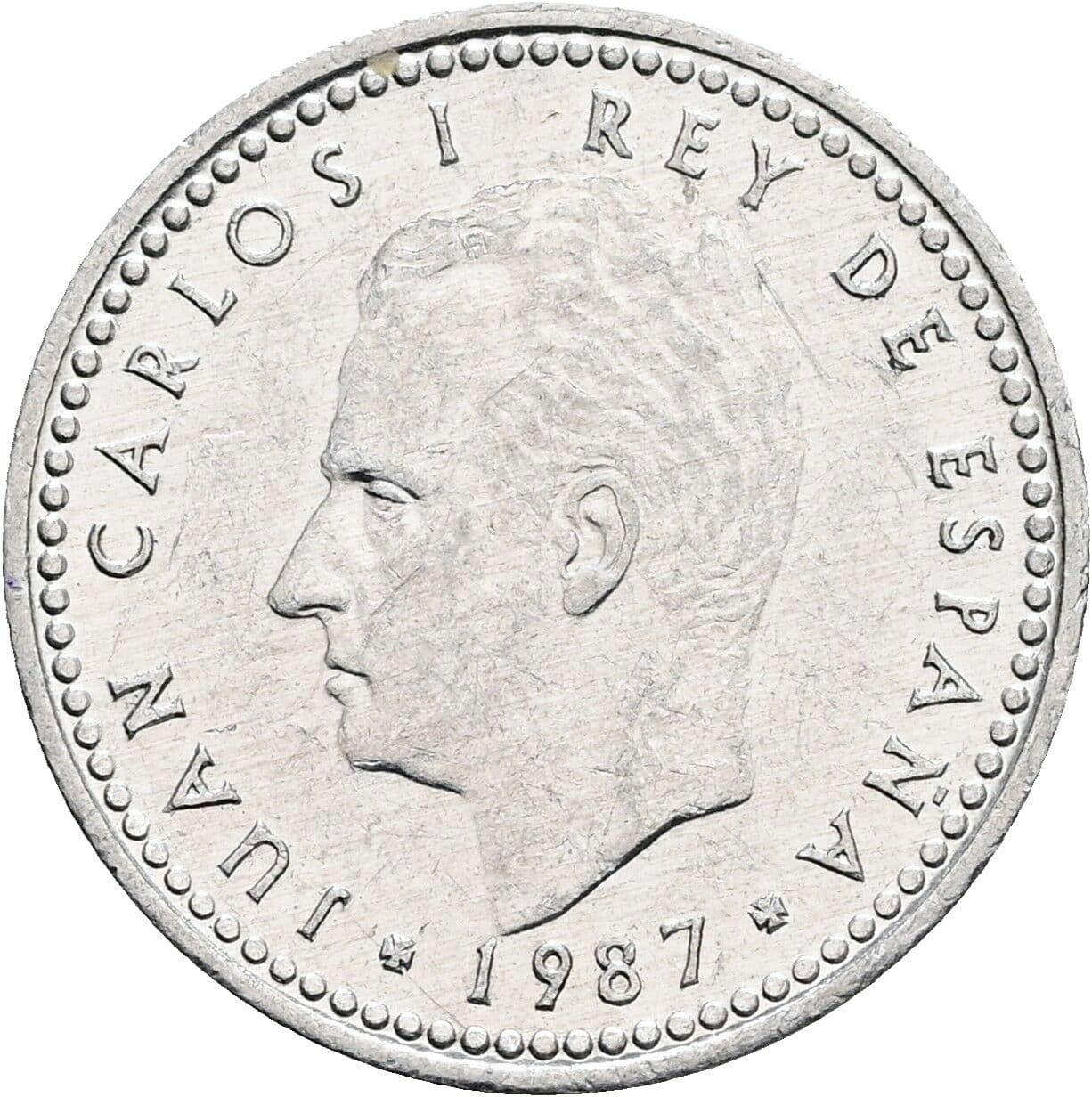 1 Peseta Juan Carlos I. 1987 – Rückseite