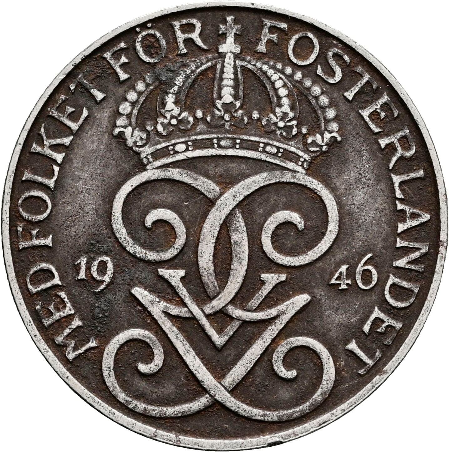 5 Öre Gustav V. (1907-1950) 1946 – Rückseite