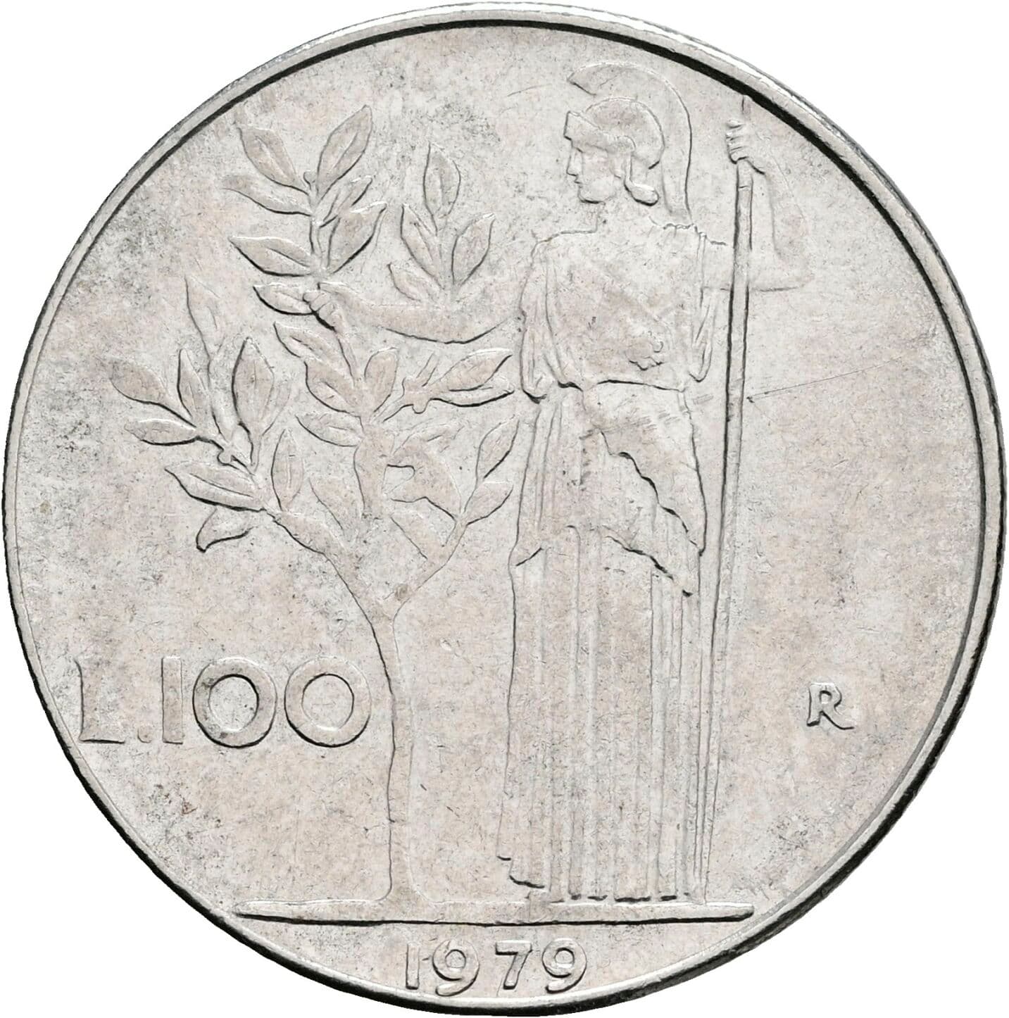 100 Lire 1979 – Rückseite