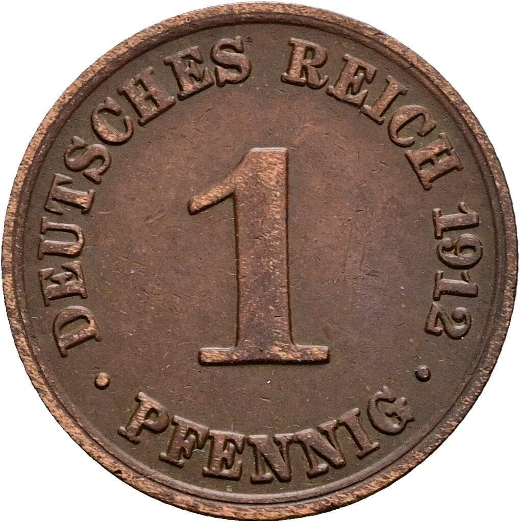 1 Pfennig 1912 A – Vorderseite
