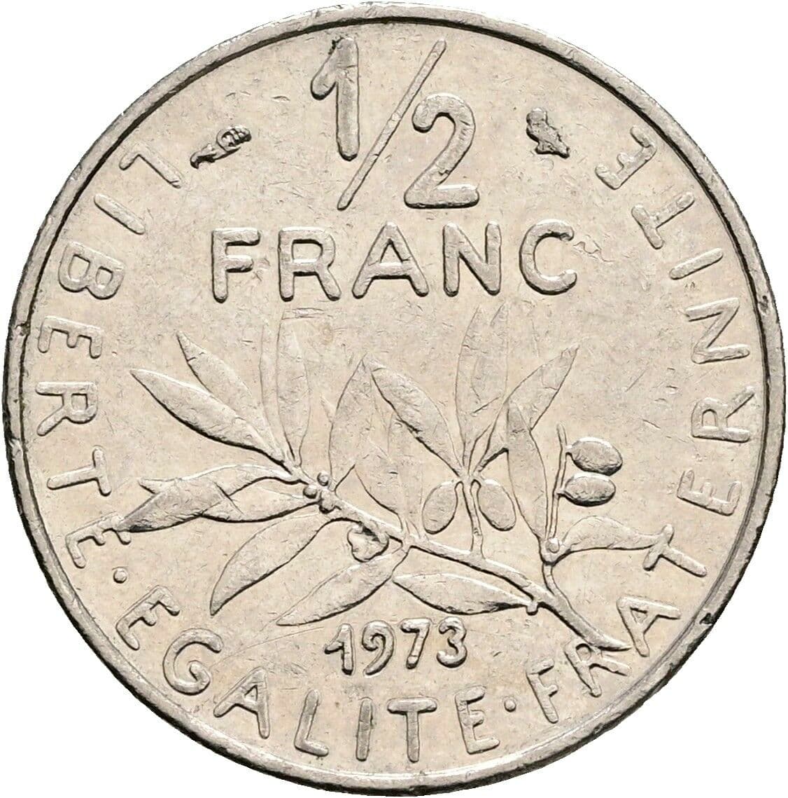 1/2 Franc 1973 – Vorderseite
