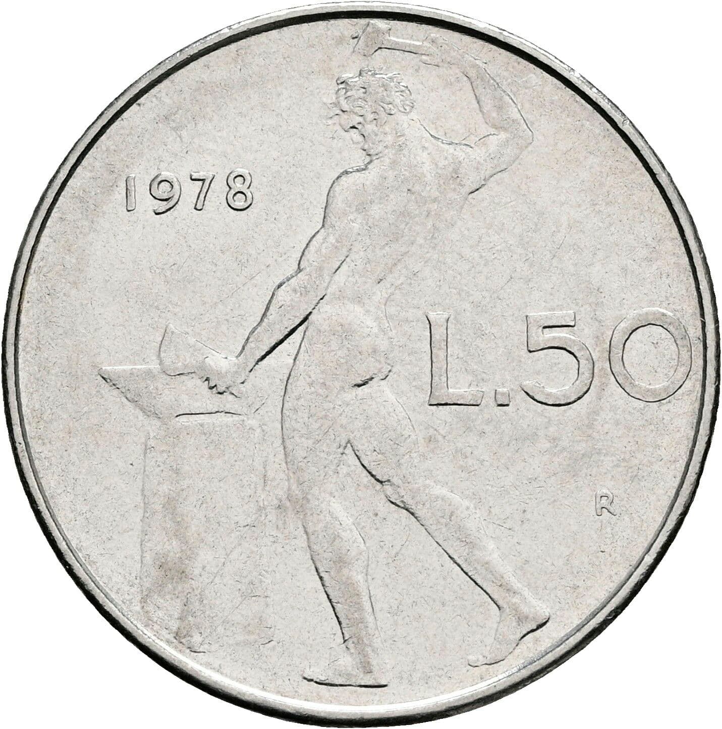 50 Lire 1978 – Rückseite