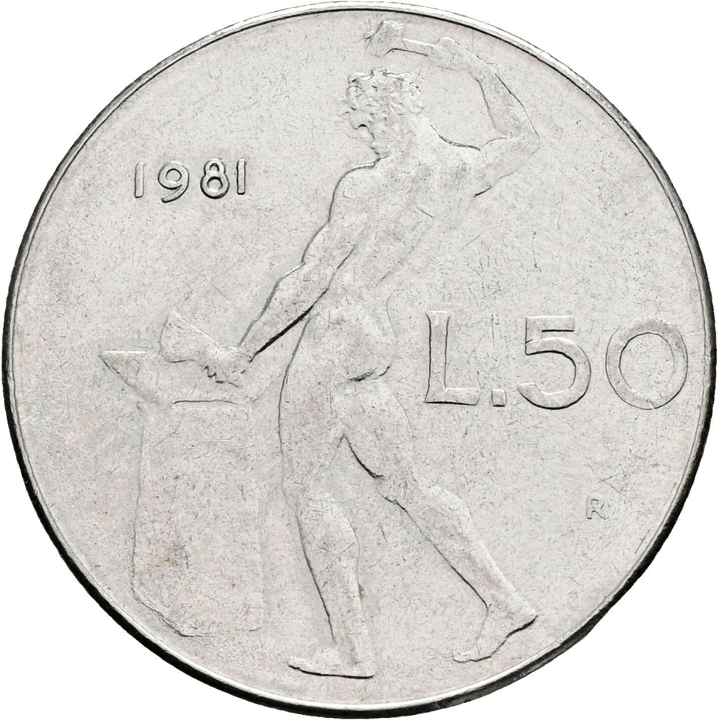 50 Lire 1981 – Rückseite