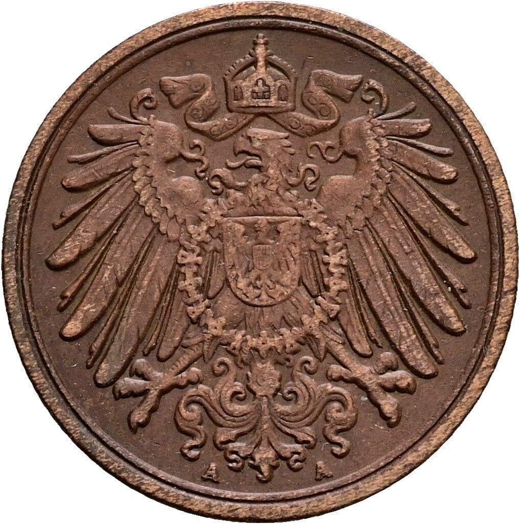 1 Pfennig 1912 A – Rückseite