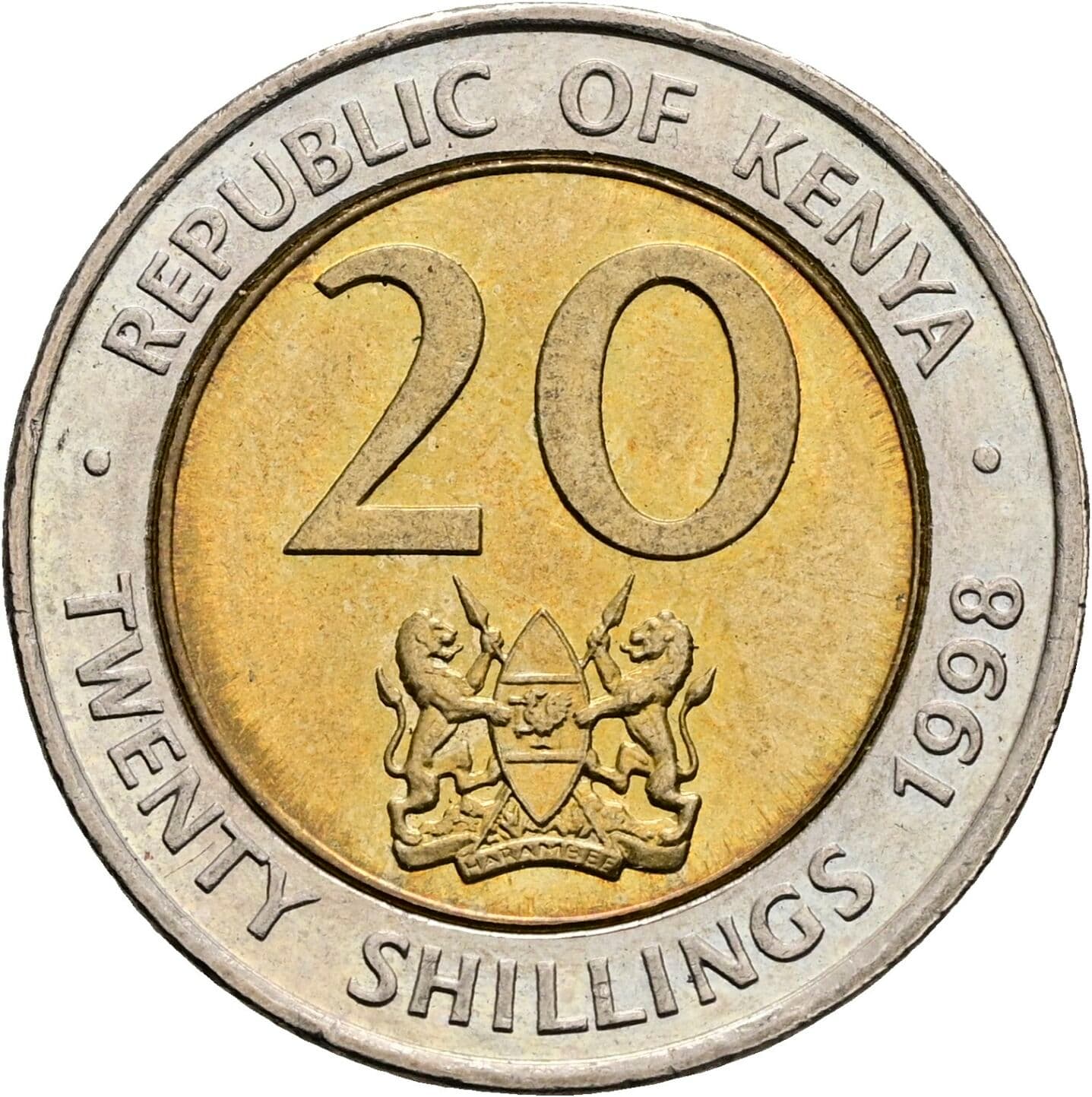 20 Shillings 1998 – Vorderseite