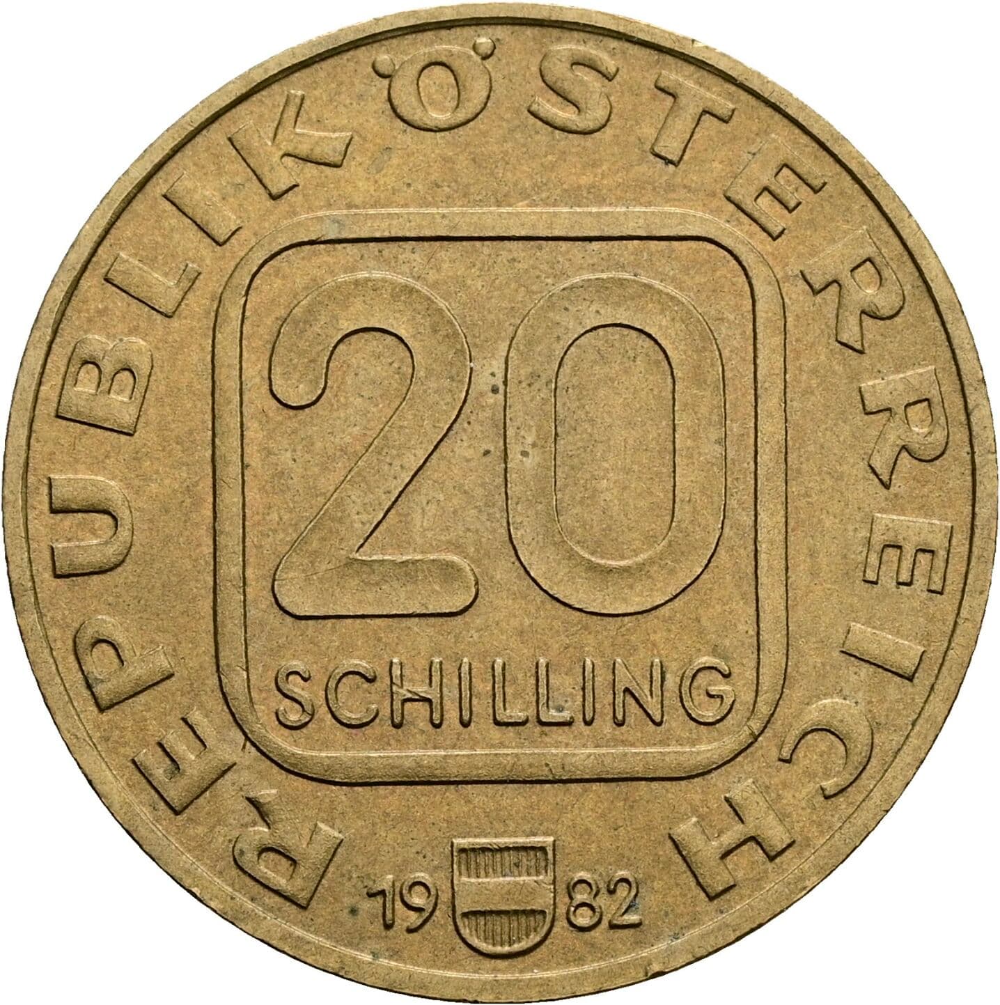 20 Schilling 1982 – Vorderseite