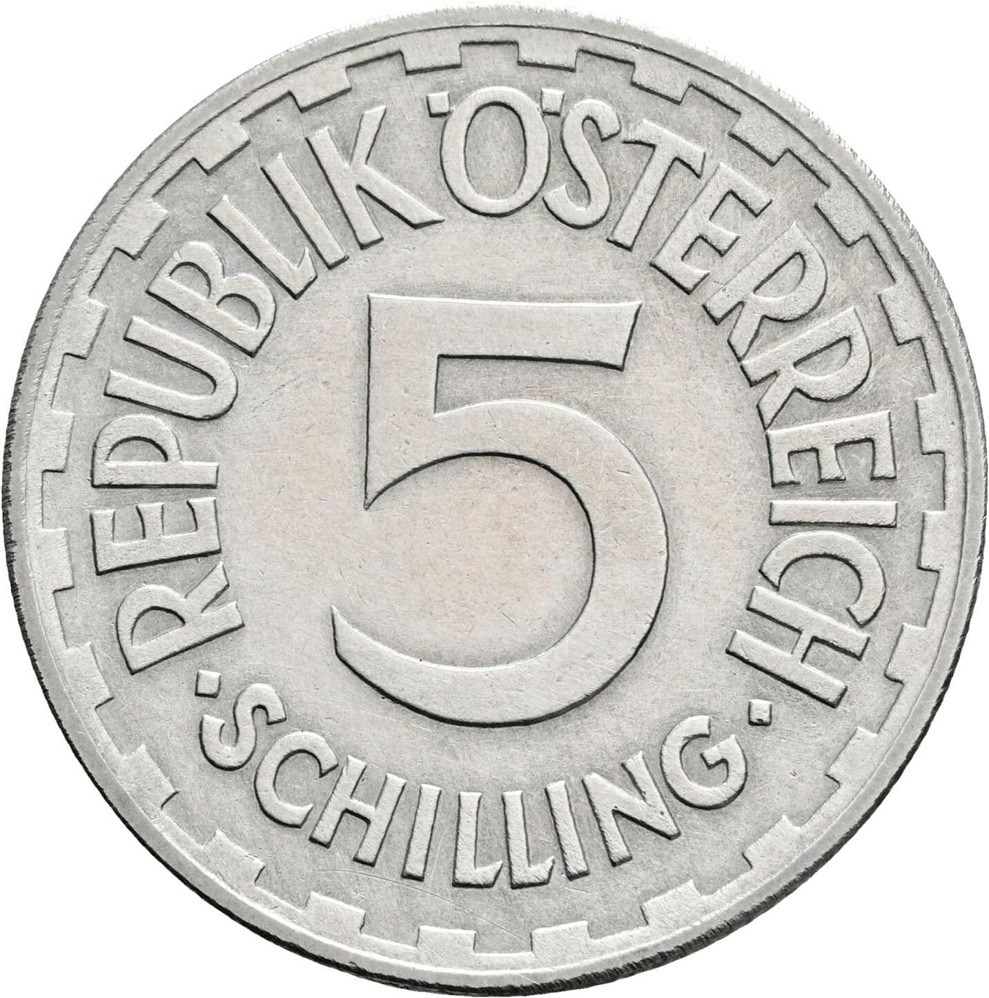 5 Schilling 1952 – Vorderseite