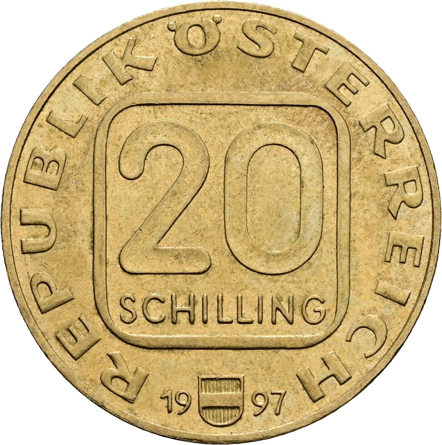 20 Schilling 1997 – Rückseite