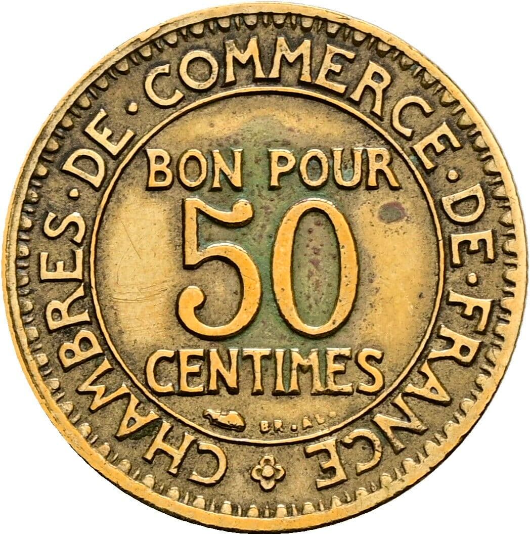 50 Centimes 1925 – Vorderseite