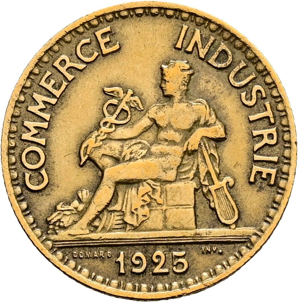 50 Centimes 1925 – Rückseite