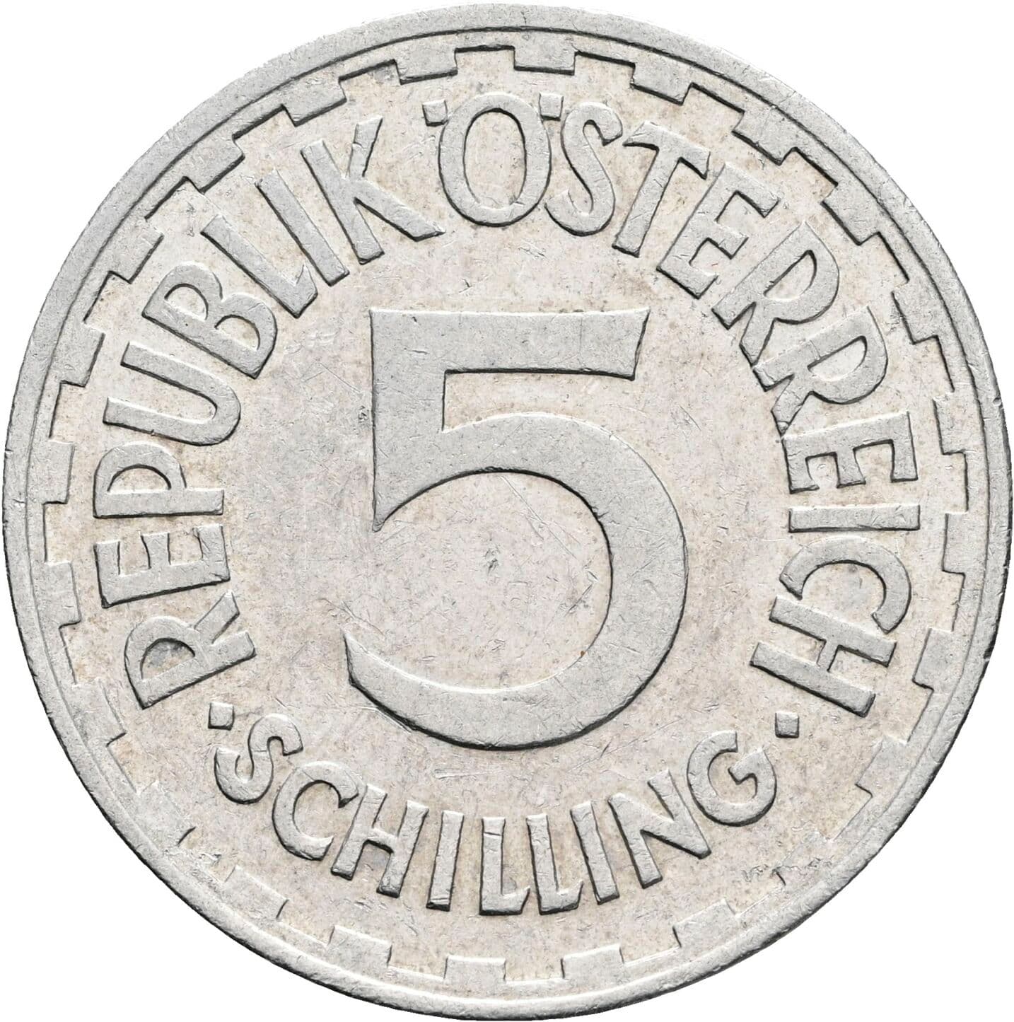 5 Schilling 1952 – Vorderseite