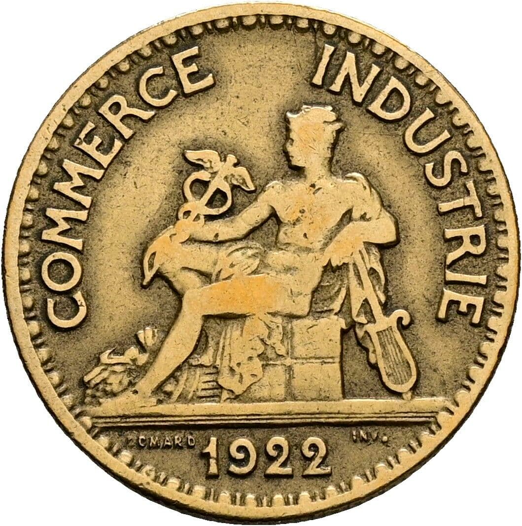 50 Centimes 1922 – Rückseite