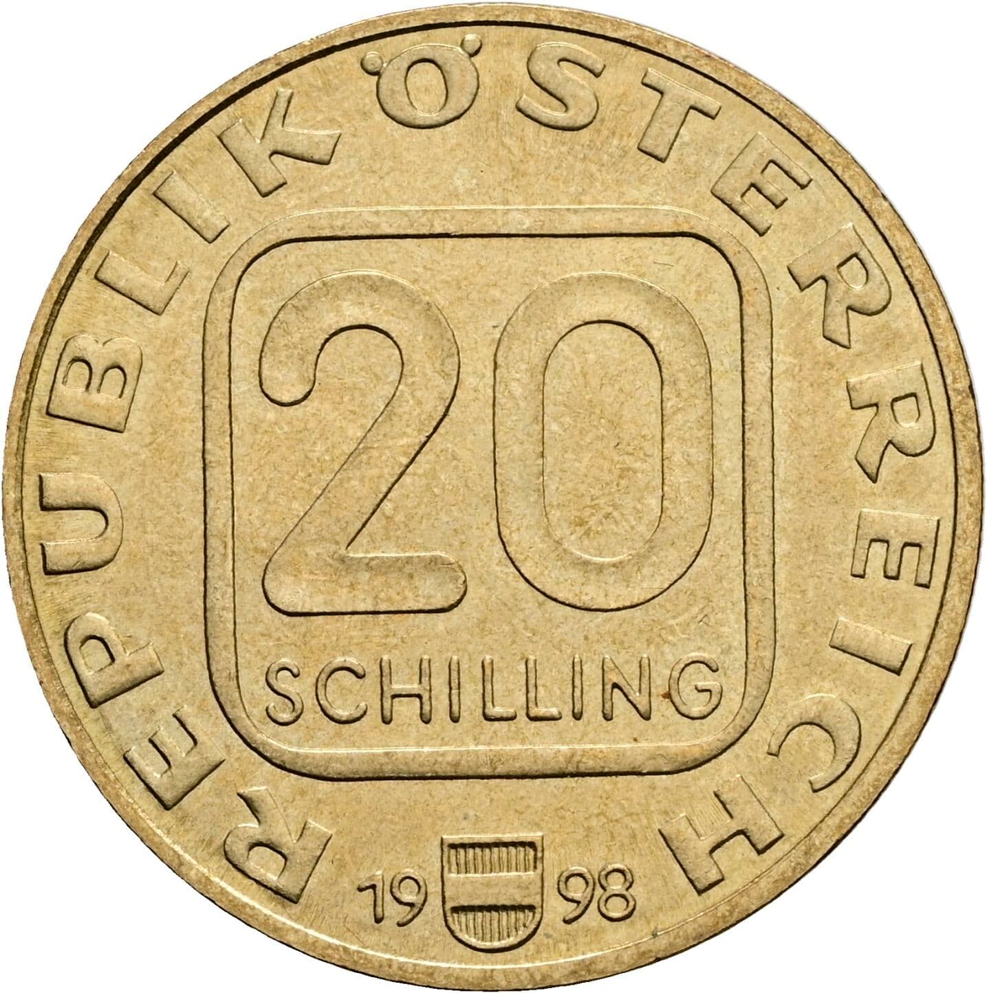 20 Schilling 1998 – Vorderseite