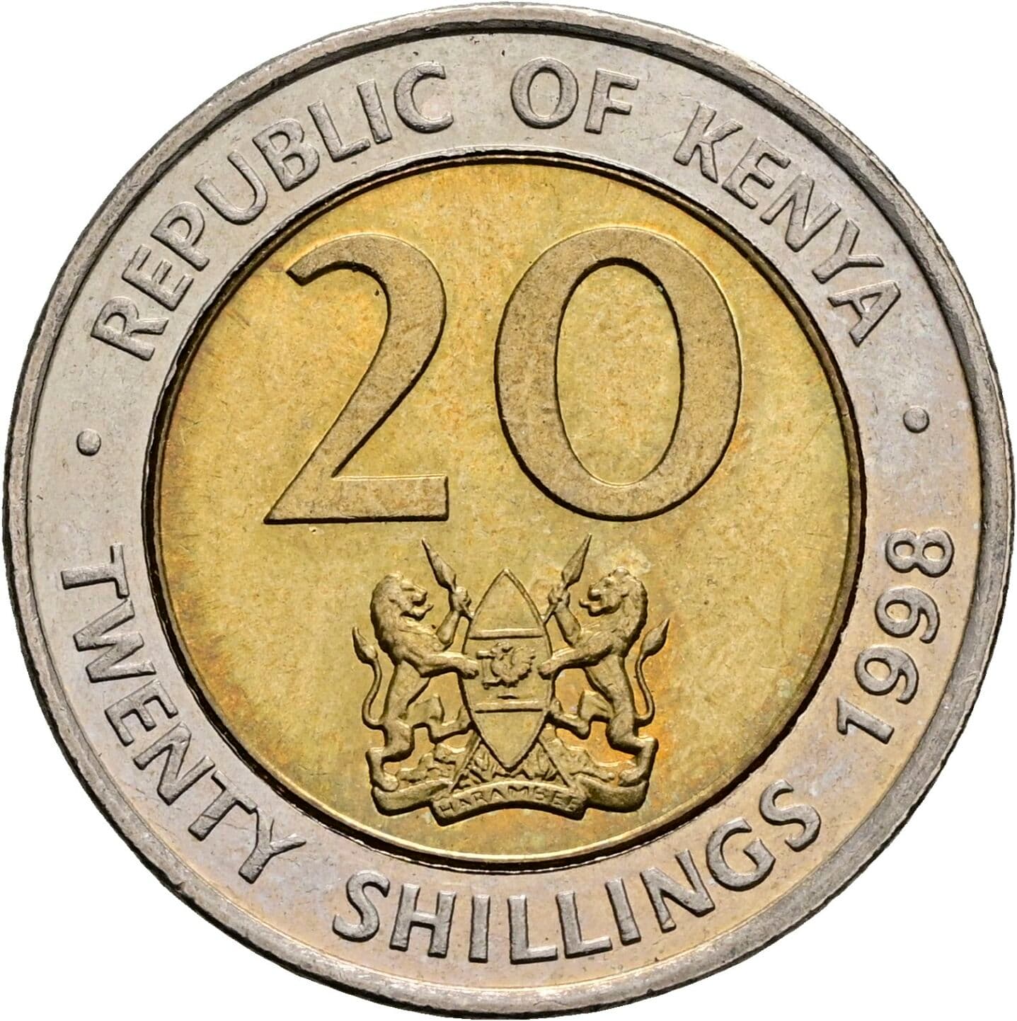 20 Shillings 1998 – Vorderseite