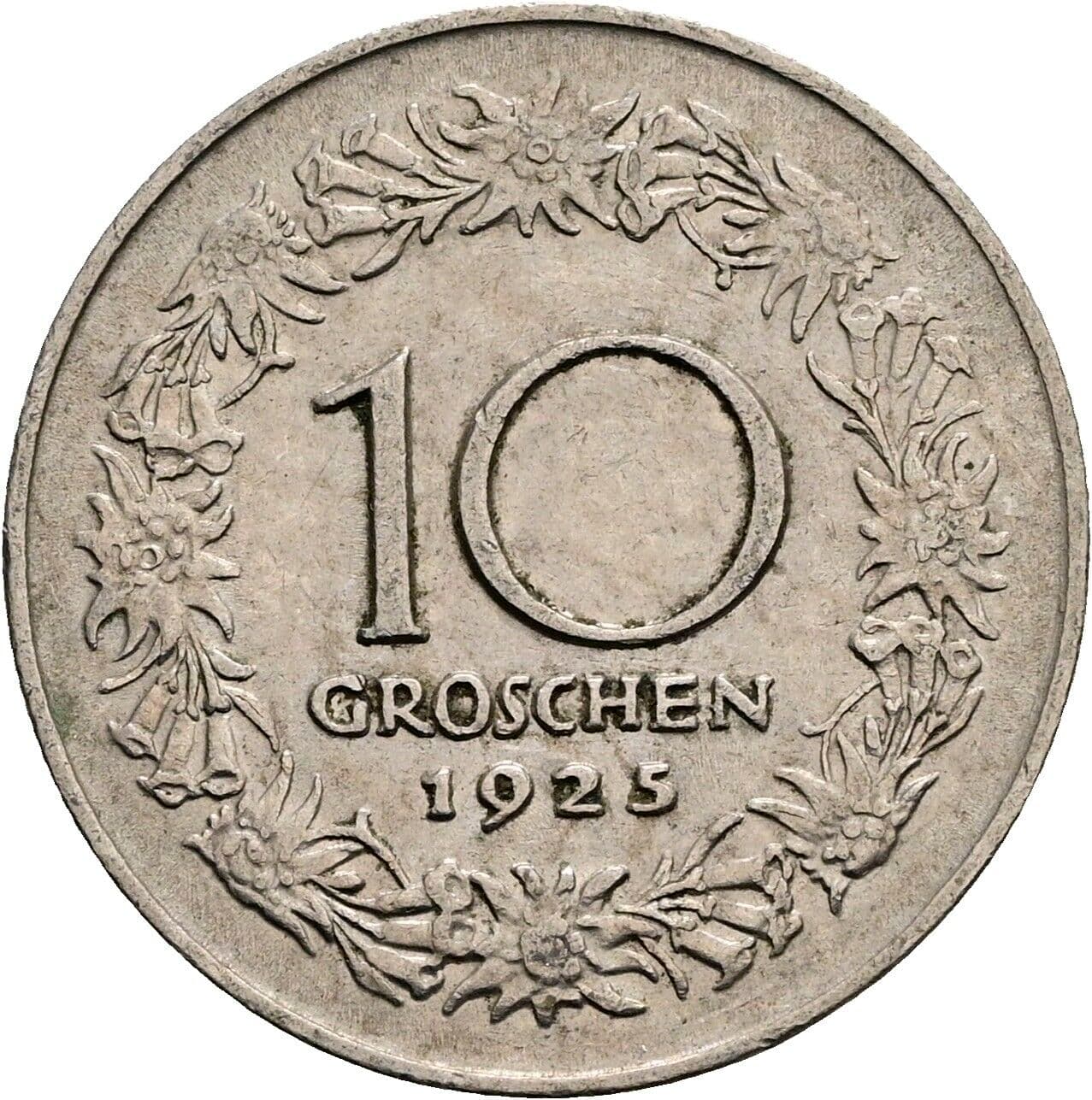 10 Groschen 1925 – Vorderseite