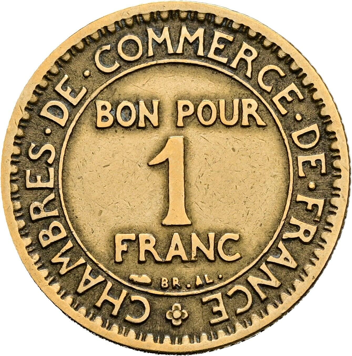1 Franc 1921 – Vorderseite