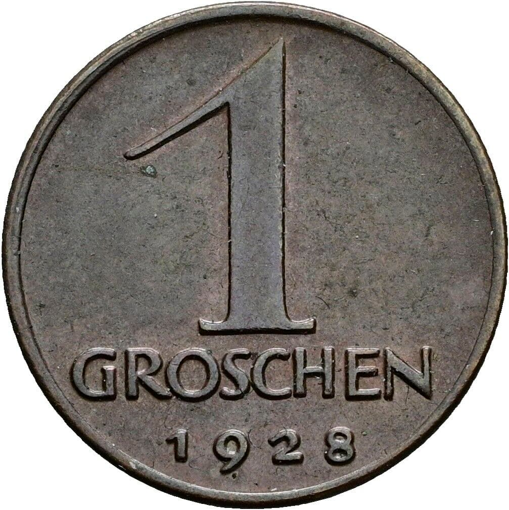 1 Groschen 1928 – Vorderseite