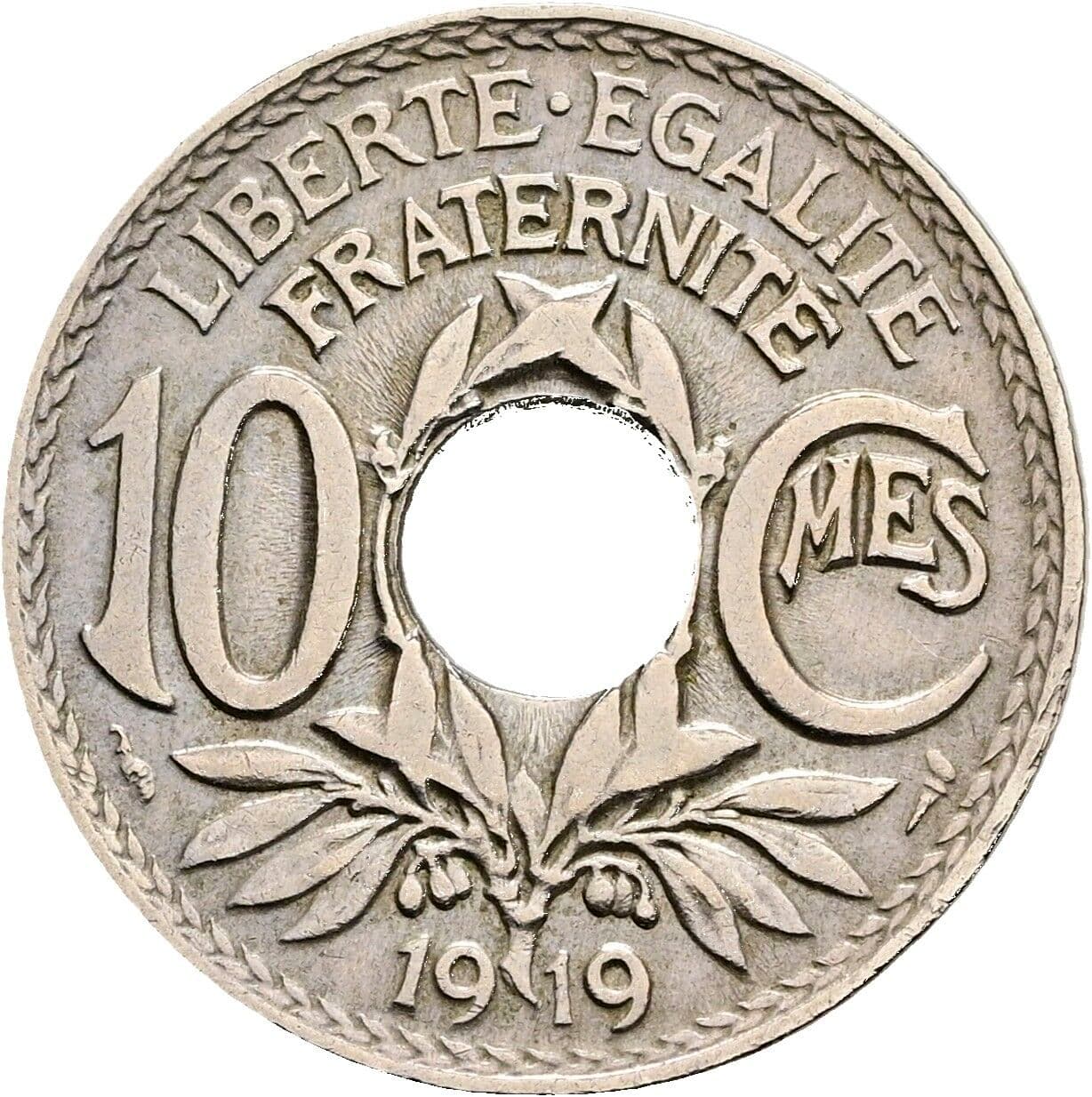 10 Centimes 1919 – Vorderseite