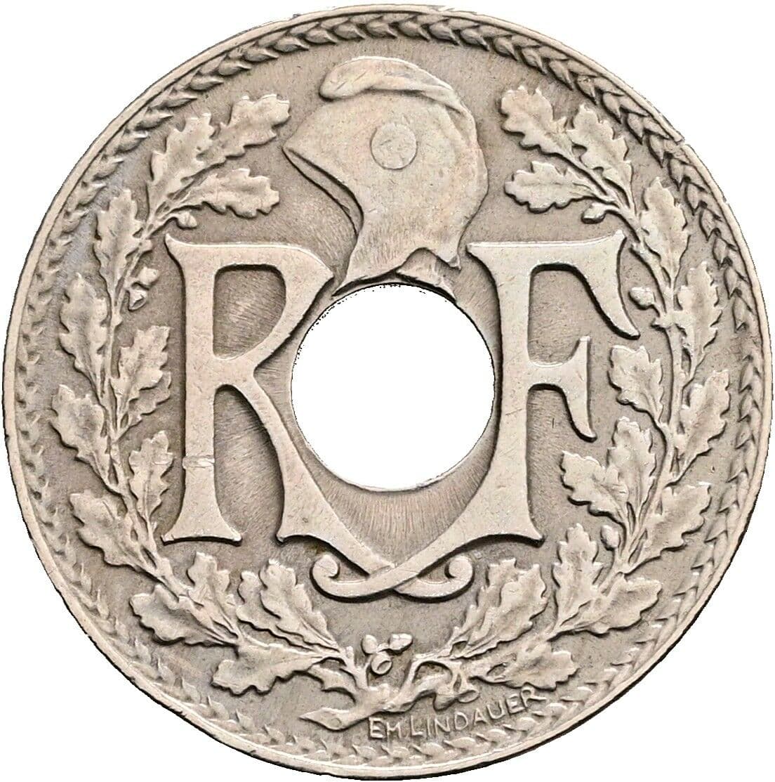 5 Centimes 1918 – Rückseite