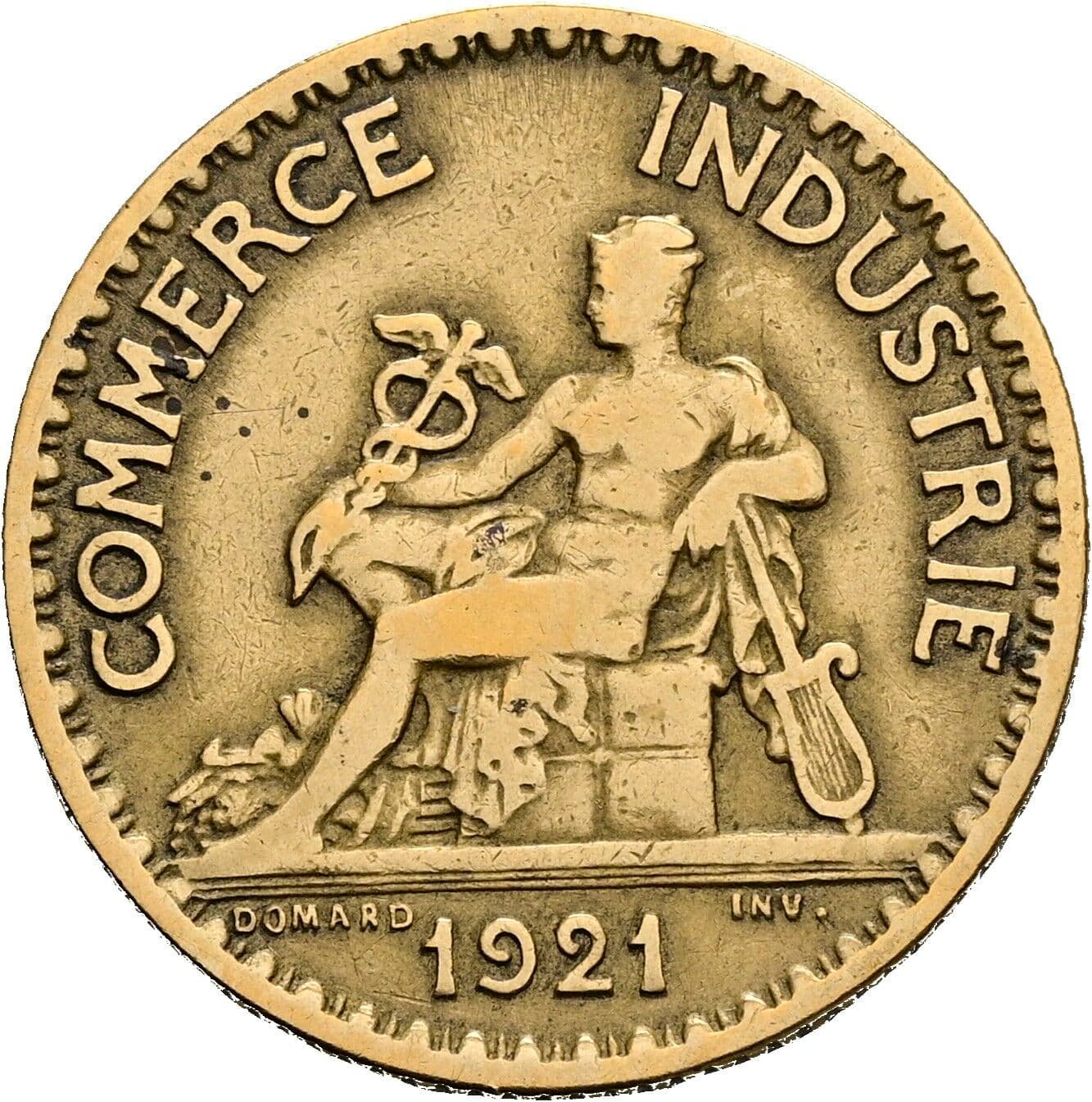 1 Franc 1921 – Rückseite