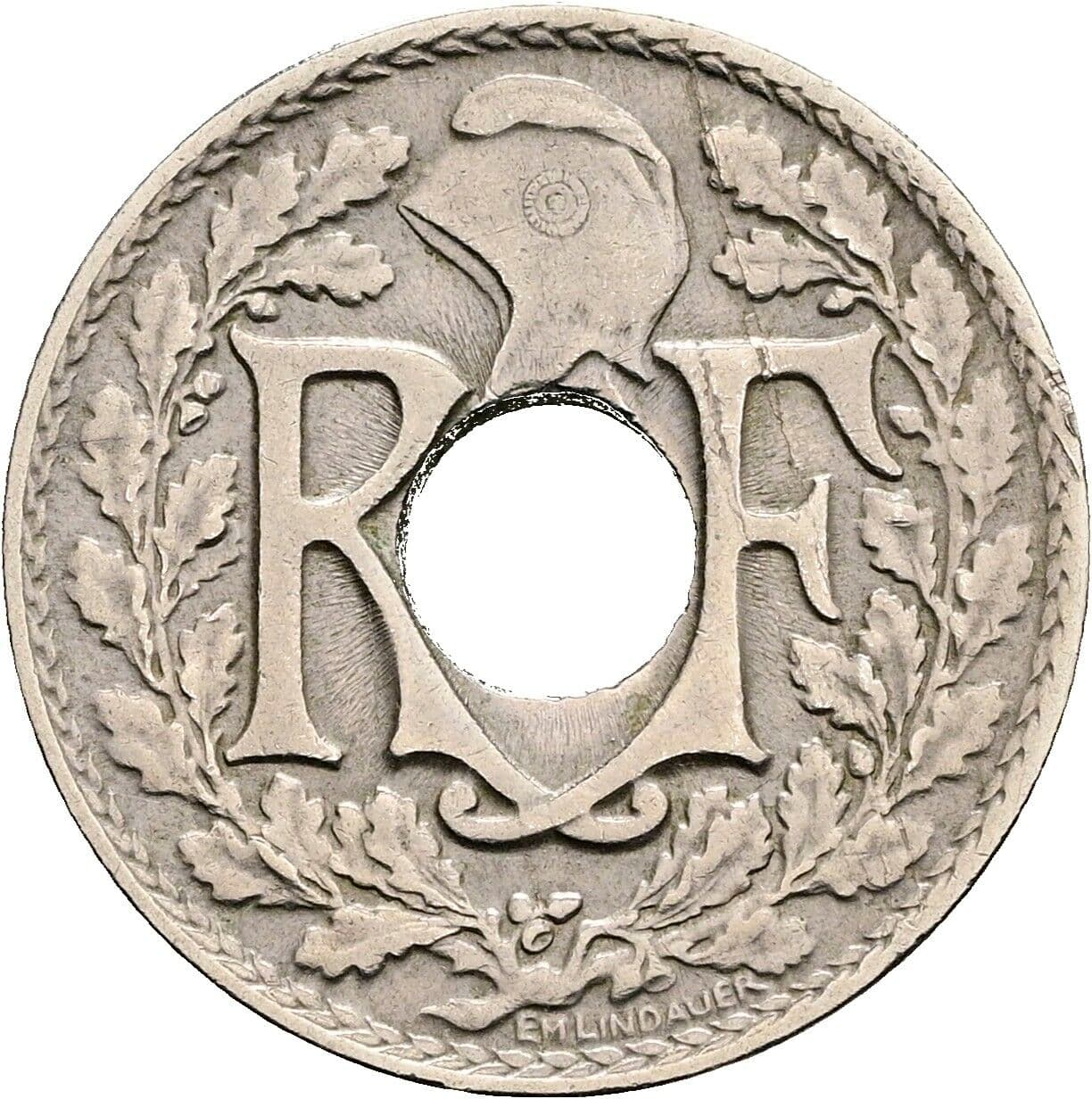 10 Centimes 1919 – Rückseite