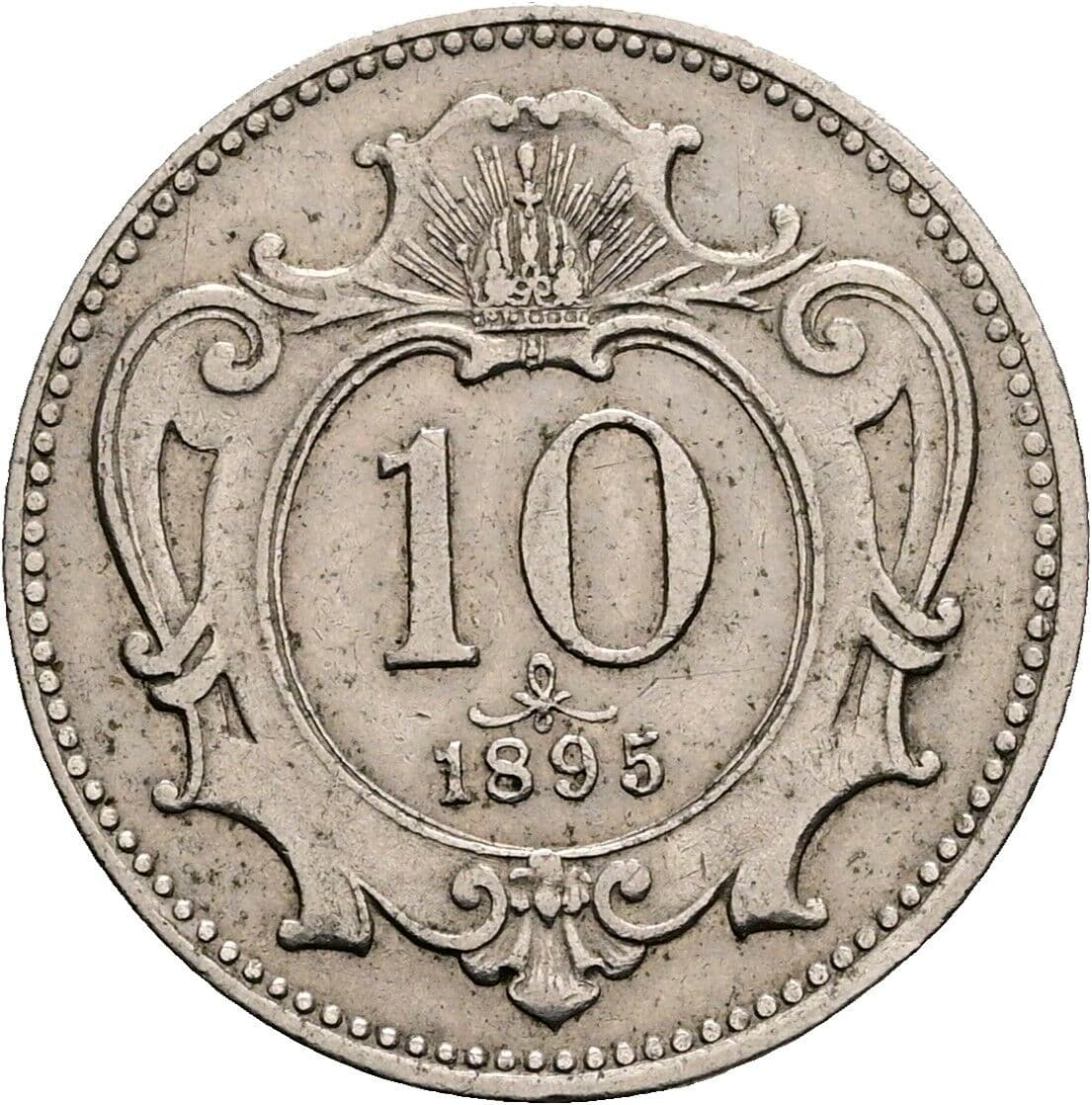 10 Heller Franz Joseph I. 1848-1916 1895 – Vorderseite