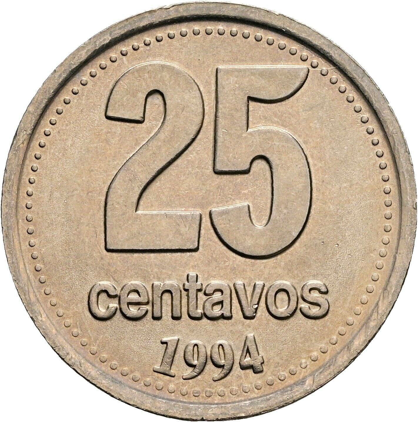25 Centavos 1994 – Vorderseite