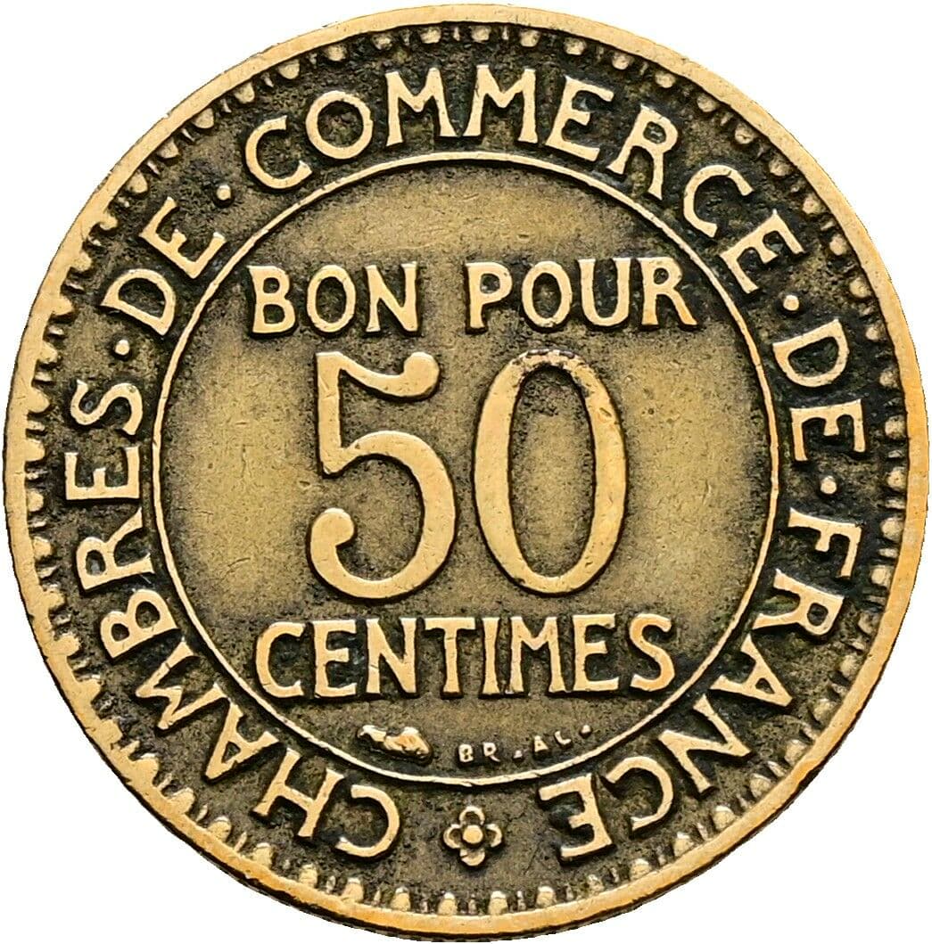 50 Centimes 1925 – Vorderseite