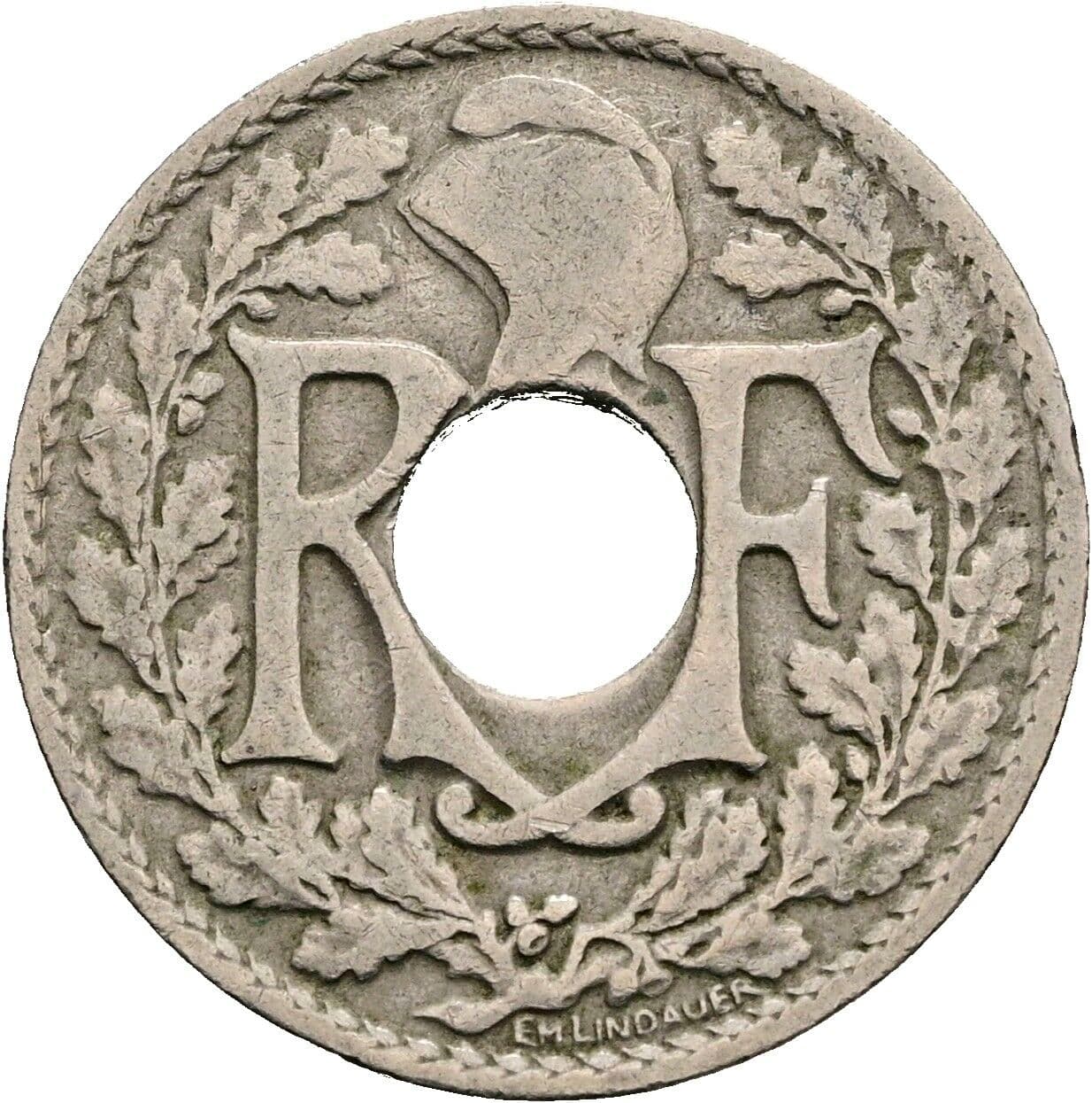 10 Centimes 1923 – Rückseite