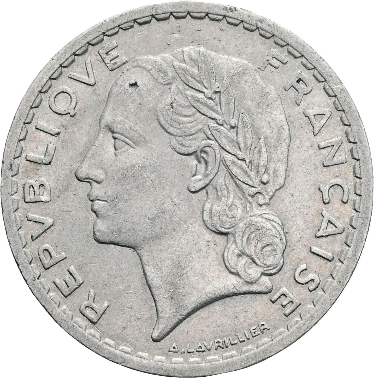5 Francs 1948 – Rückseite