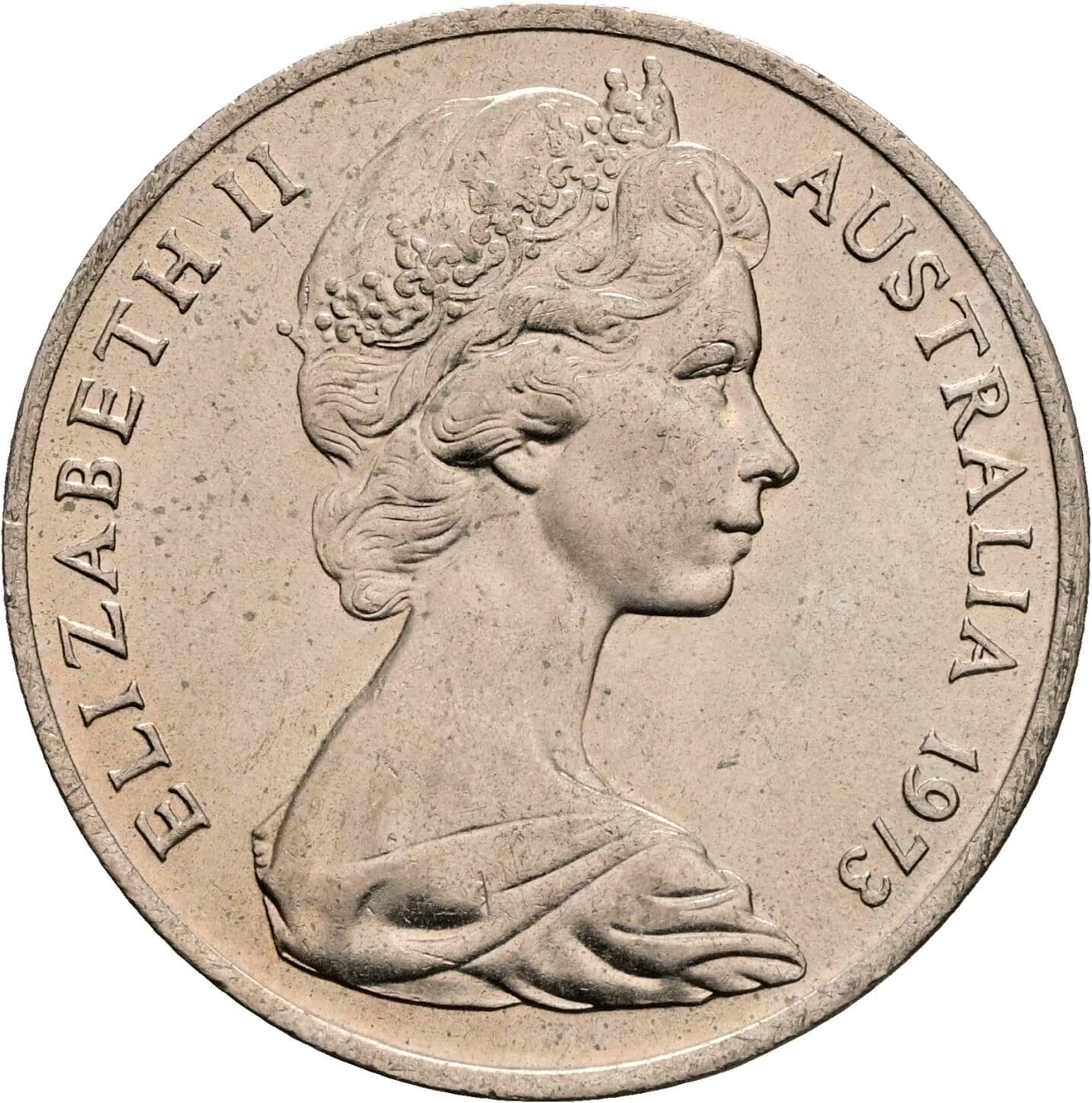 20 Cents Elisabeth II. 1952-2022 1973 – Rückseite
