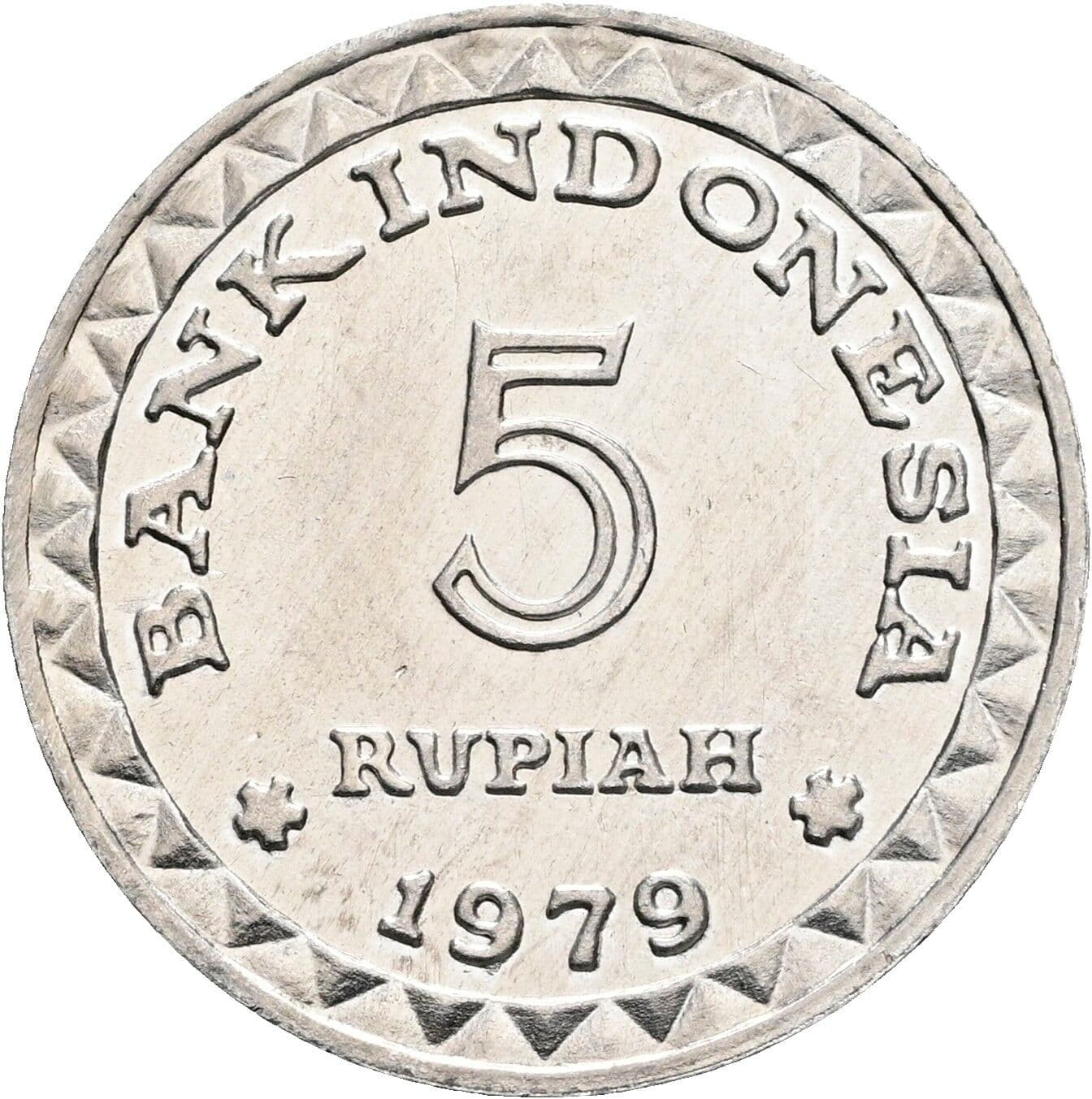 5 Rupiah 1979 – Vorderseite