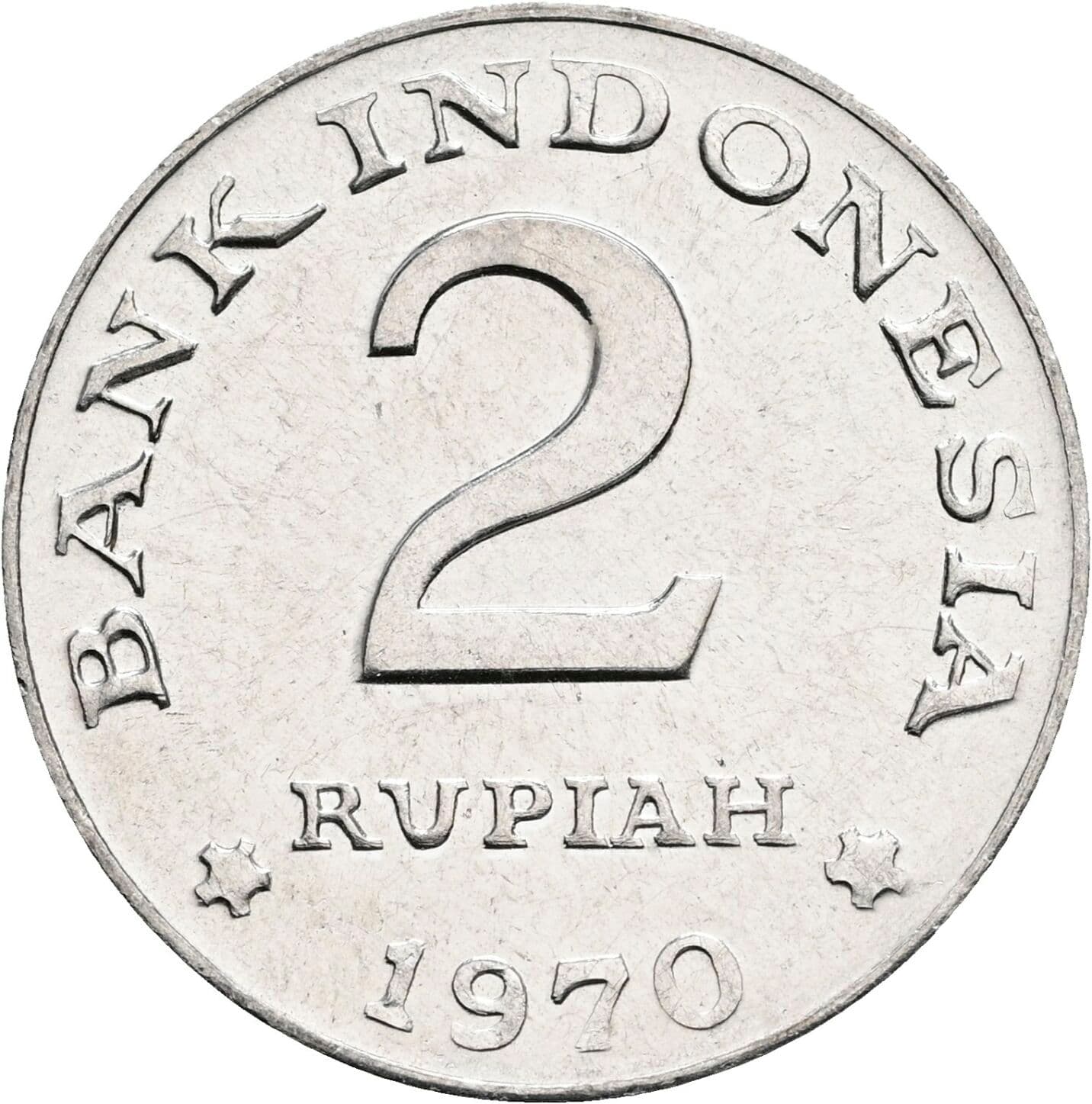 2 Rupiah 1970 – Vorderseite