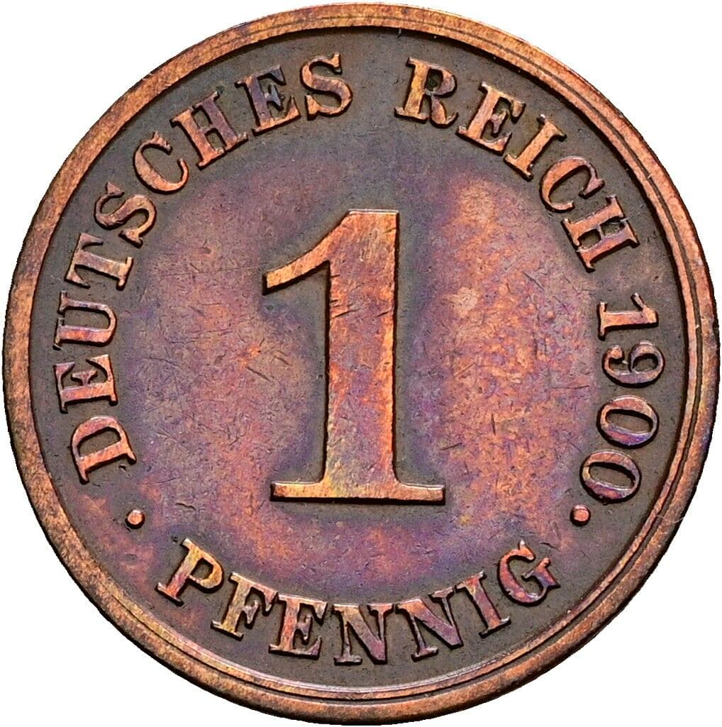 1 Pfennig 1900 J – Vorderseite