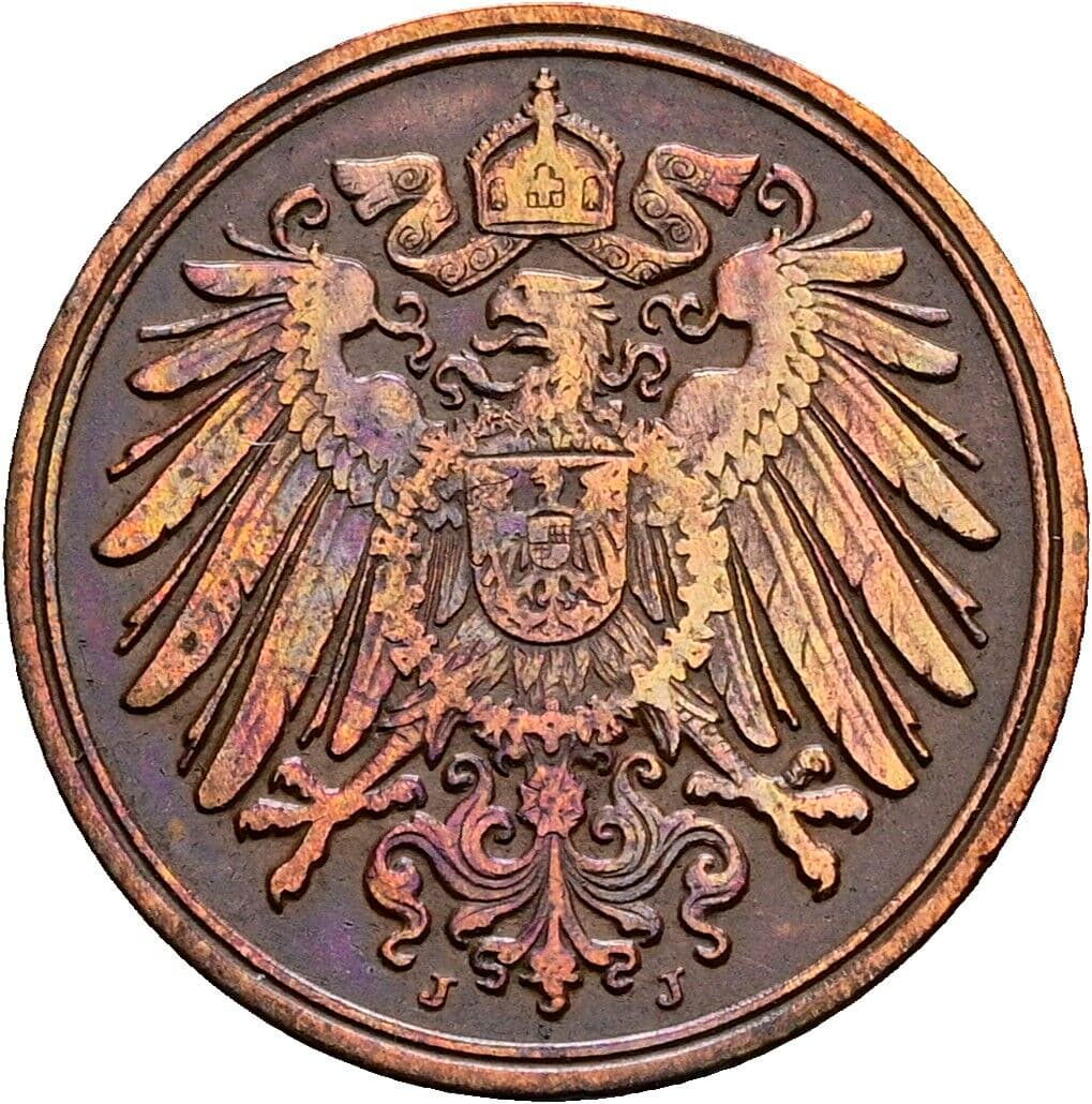 1 Pfennig 1900 J – Rückseite
