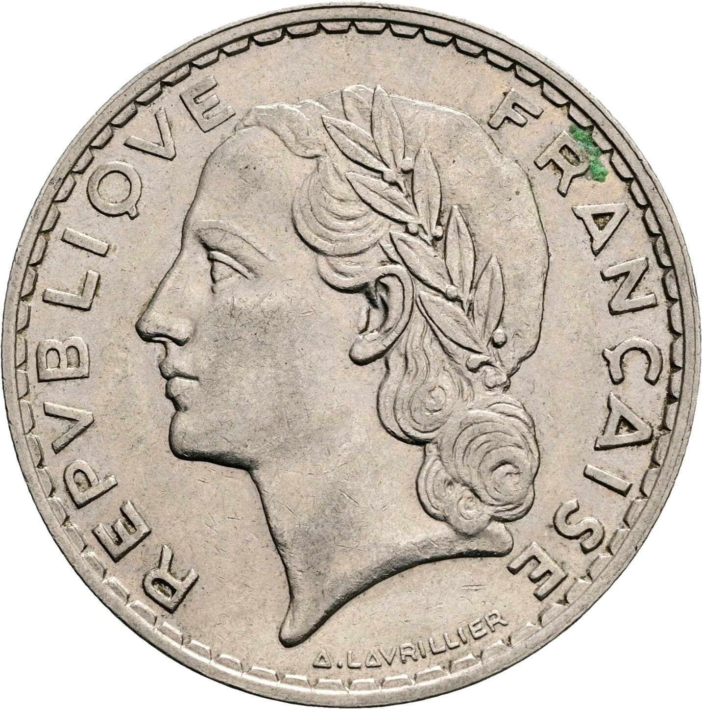 5 Francs 1933 – Vorderseite