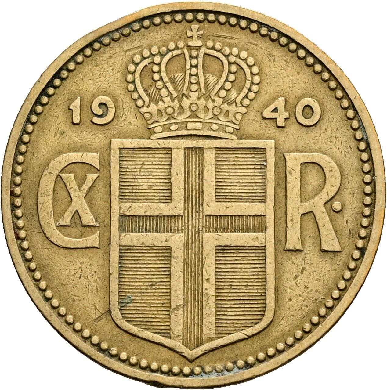 1 Krona 1940 – Rückseite