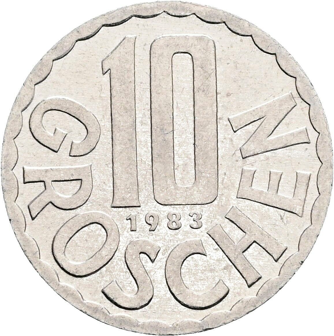 10 Groschen 1983 – Vorderseite