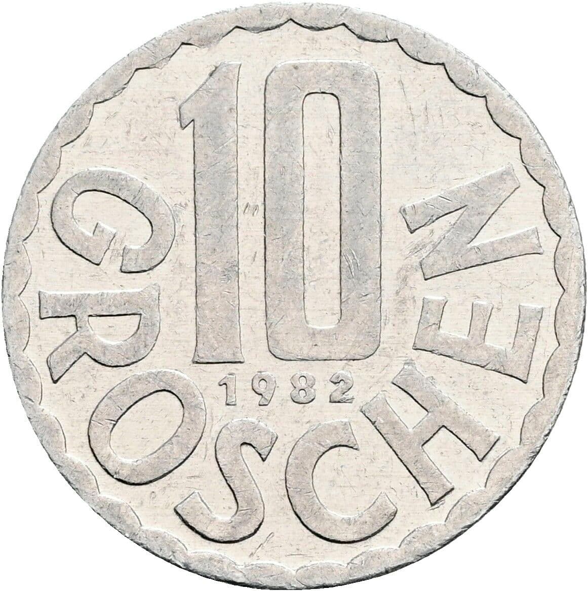 10 Groschen 1982 – Vorderseite