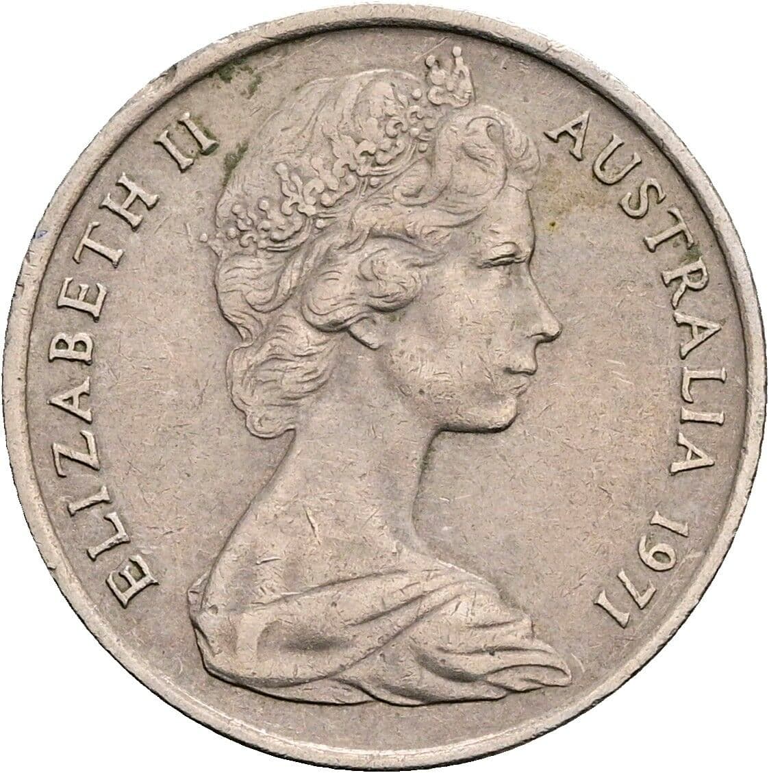 5 Cents Elisabeth II. 1952-2022 1971 – Rückseite