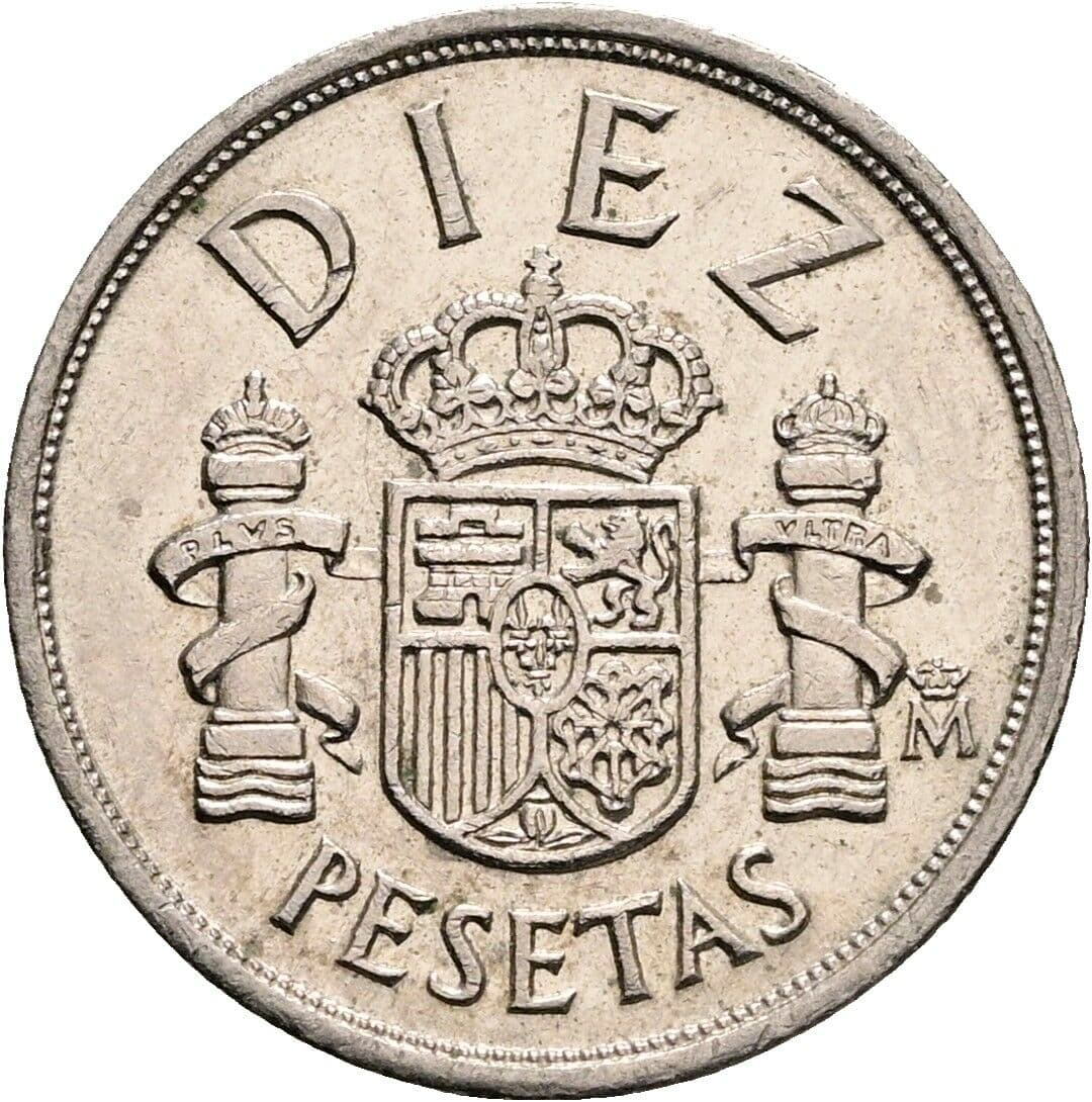 10 Pesetas Juan Carlos I. 1983 – Rückseite