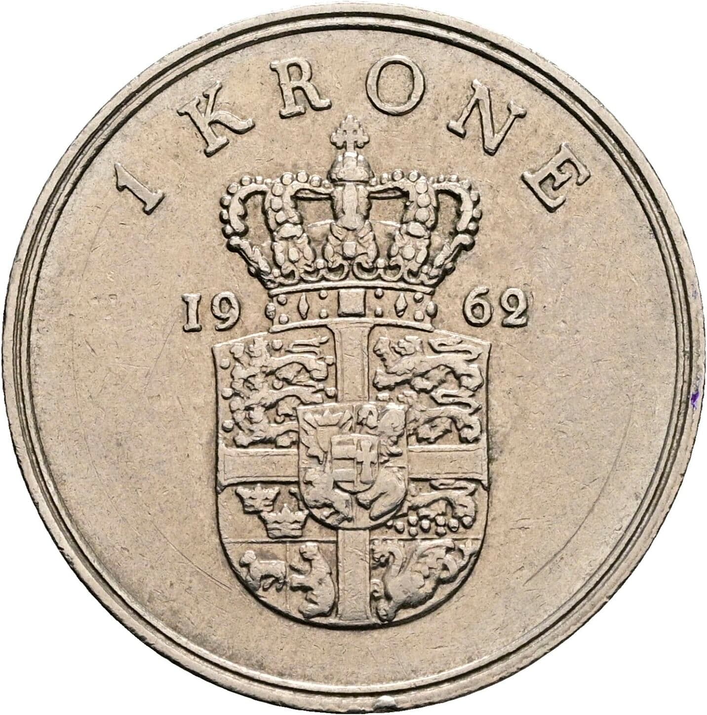 1 Krone 1962 – Rückseite