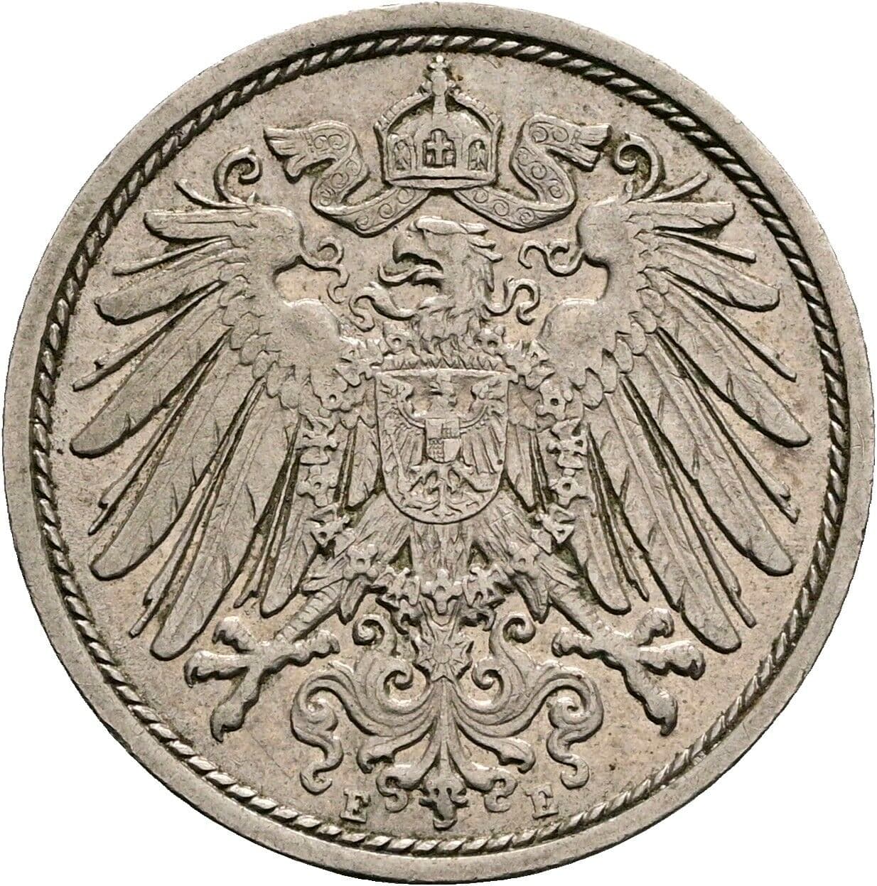 10 Pfennig 1911 E – Rückseite
