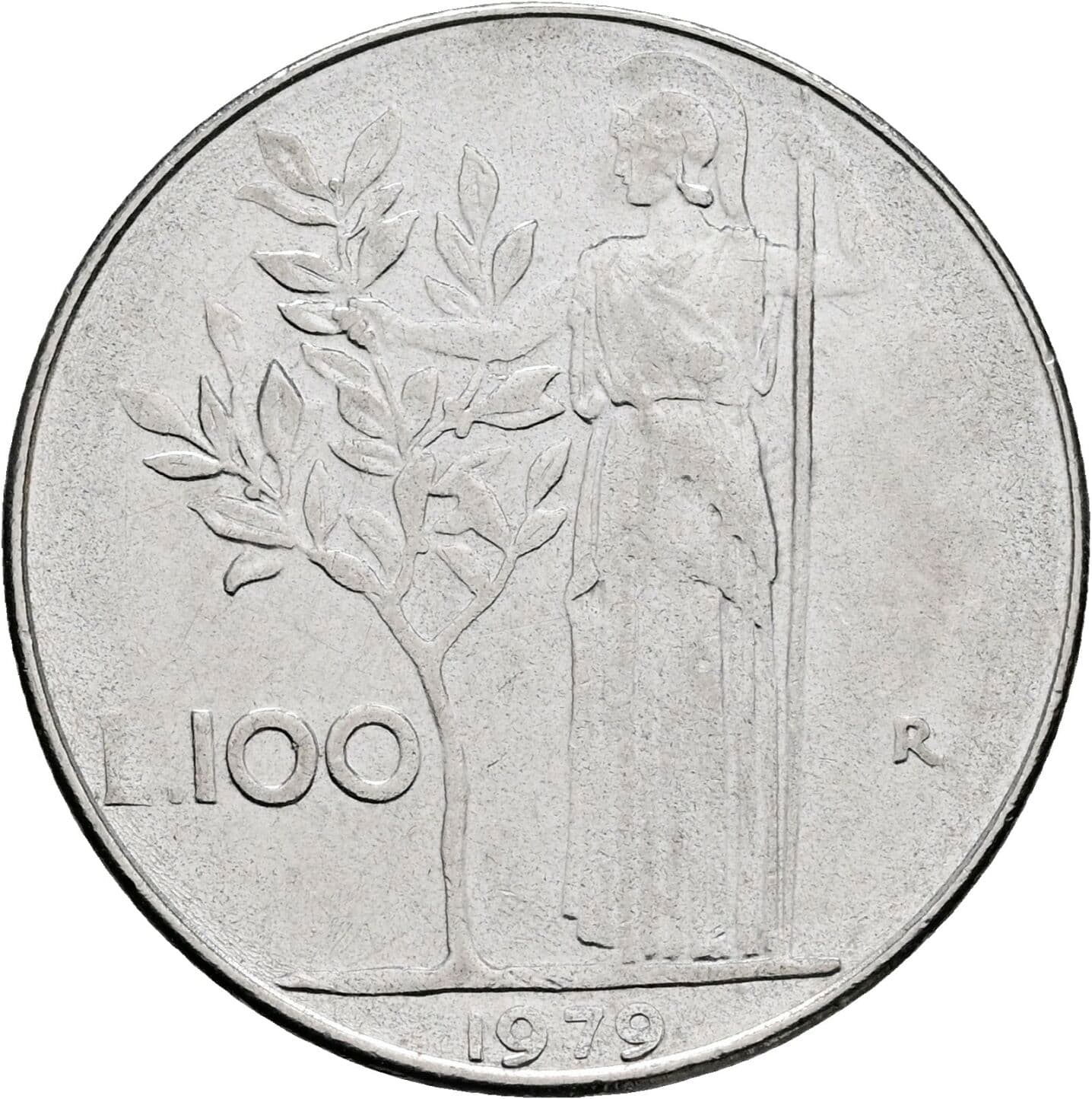 100 Lire 1979 – Rückseite